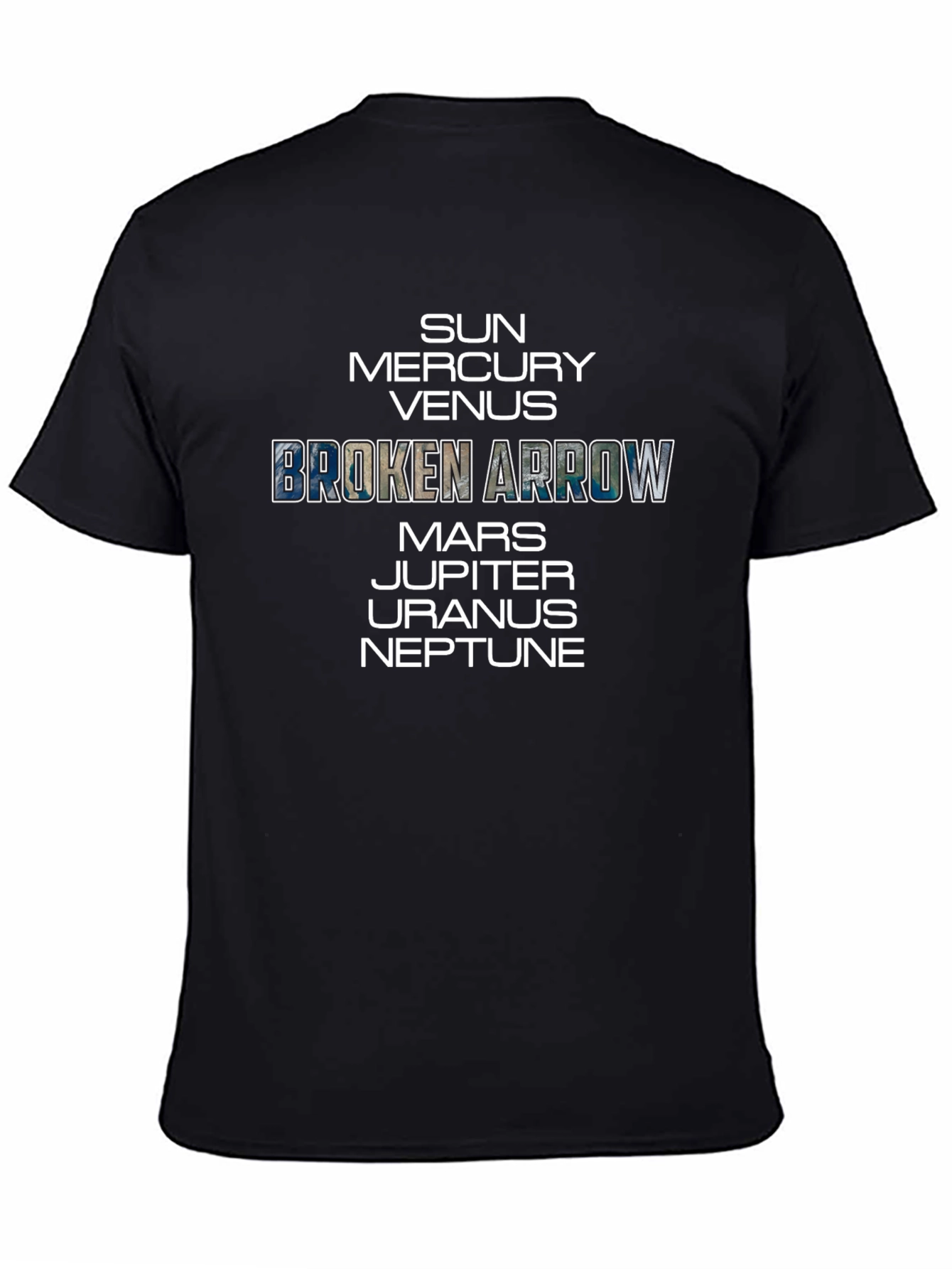 Planets T-Shirt - Sun to Neptune Broken Arrow
