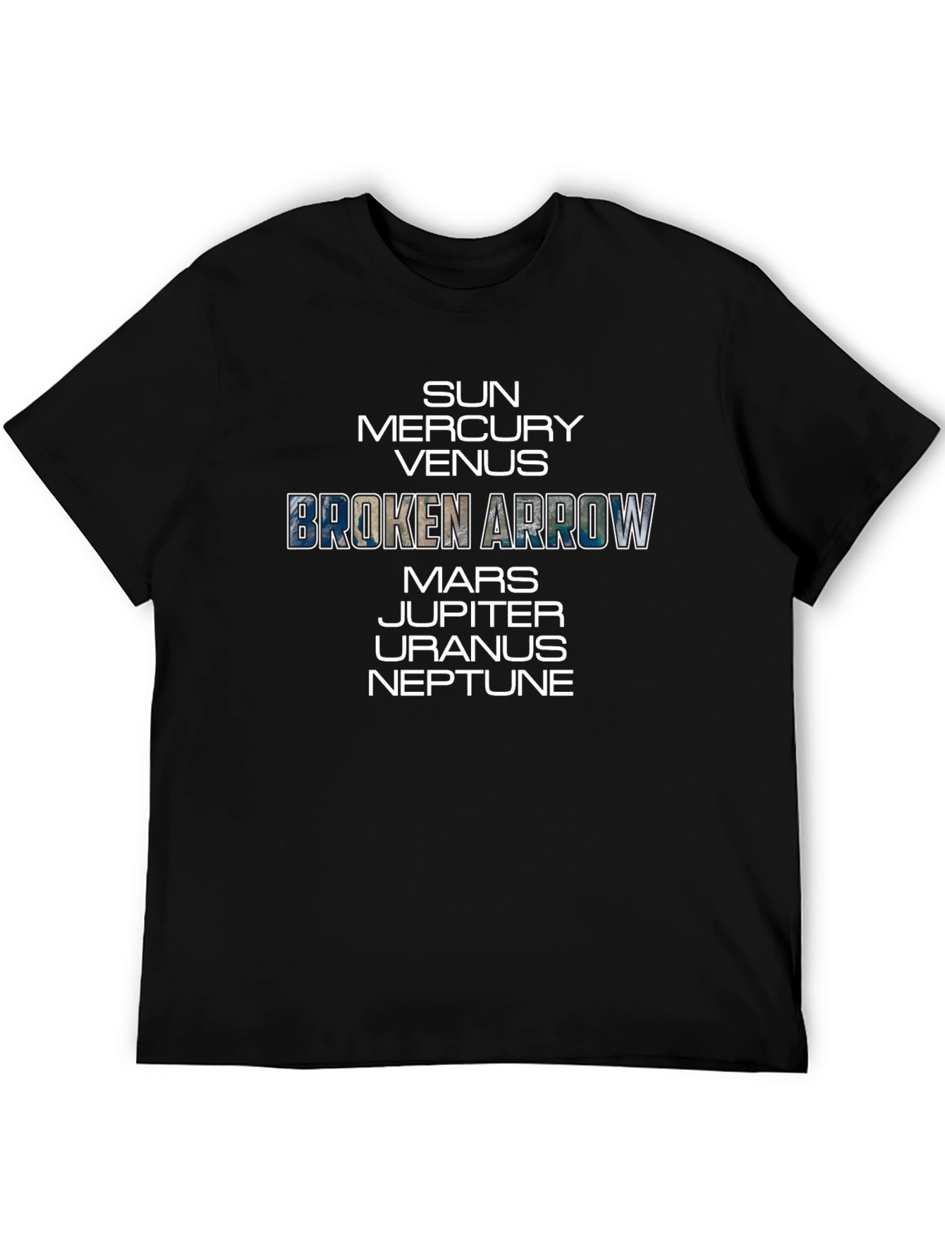 Planets T-Shirt - Sun to Neptune Broken Arrow
