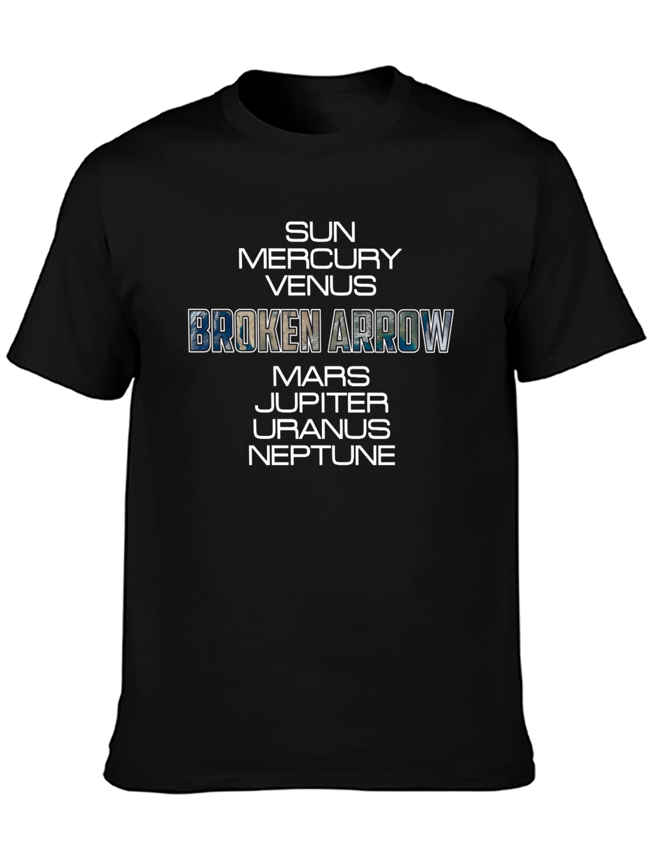Planets T-Shirt - Sun to Neptune Broken Arrow