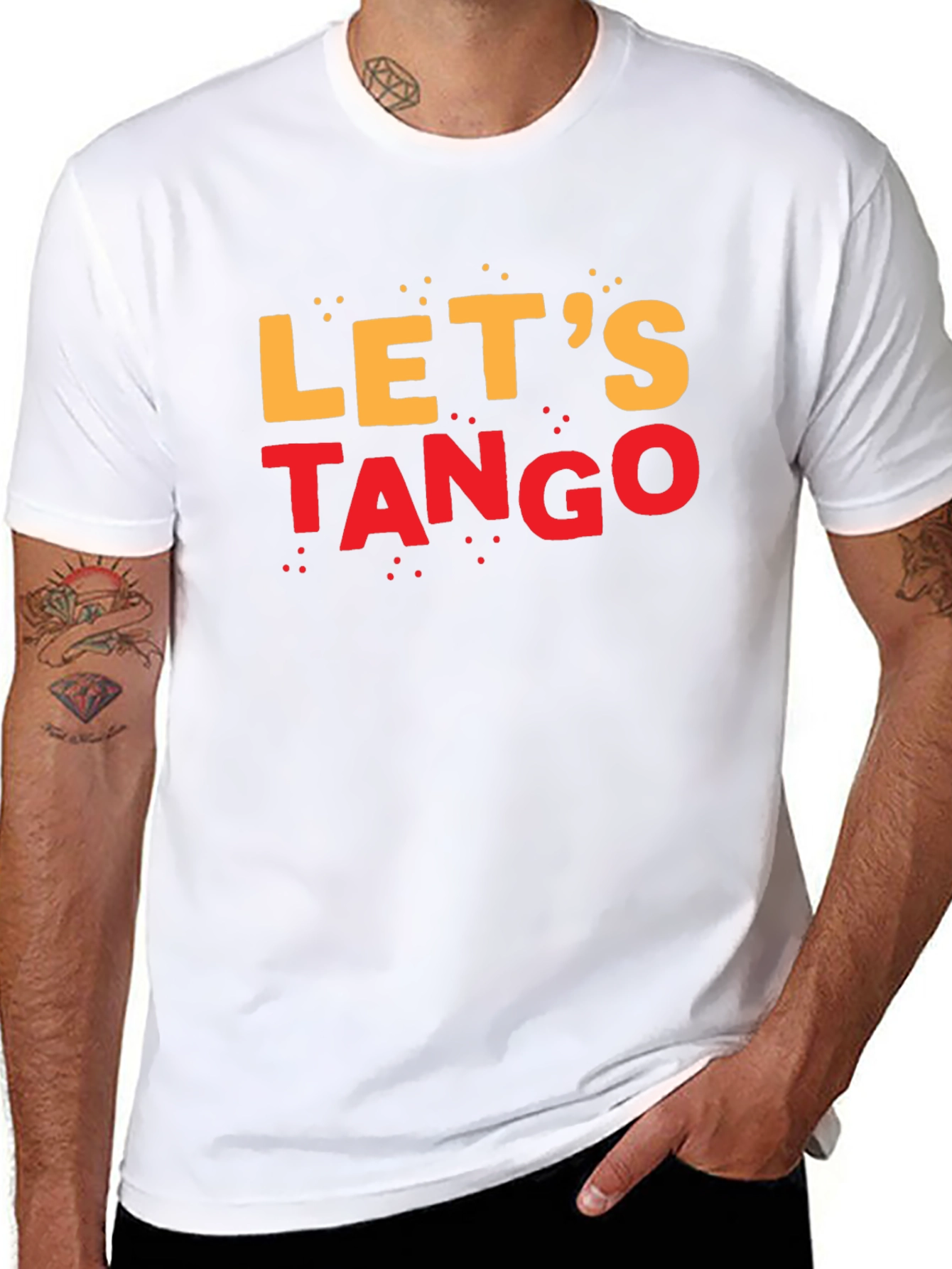 Lets Tango Graphic Tee - Black Cotton T-Shirt