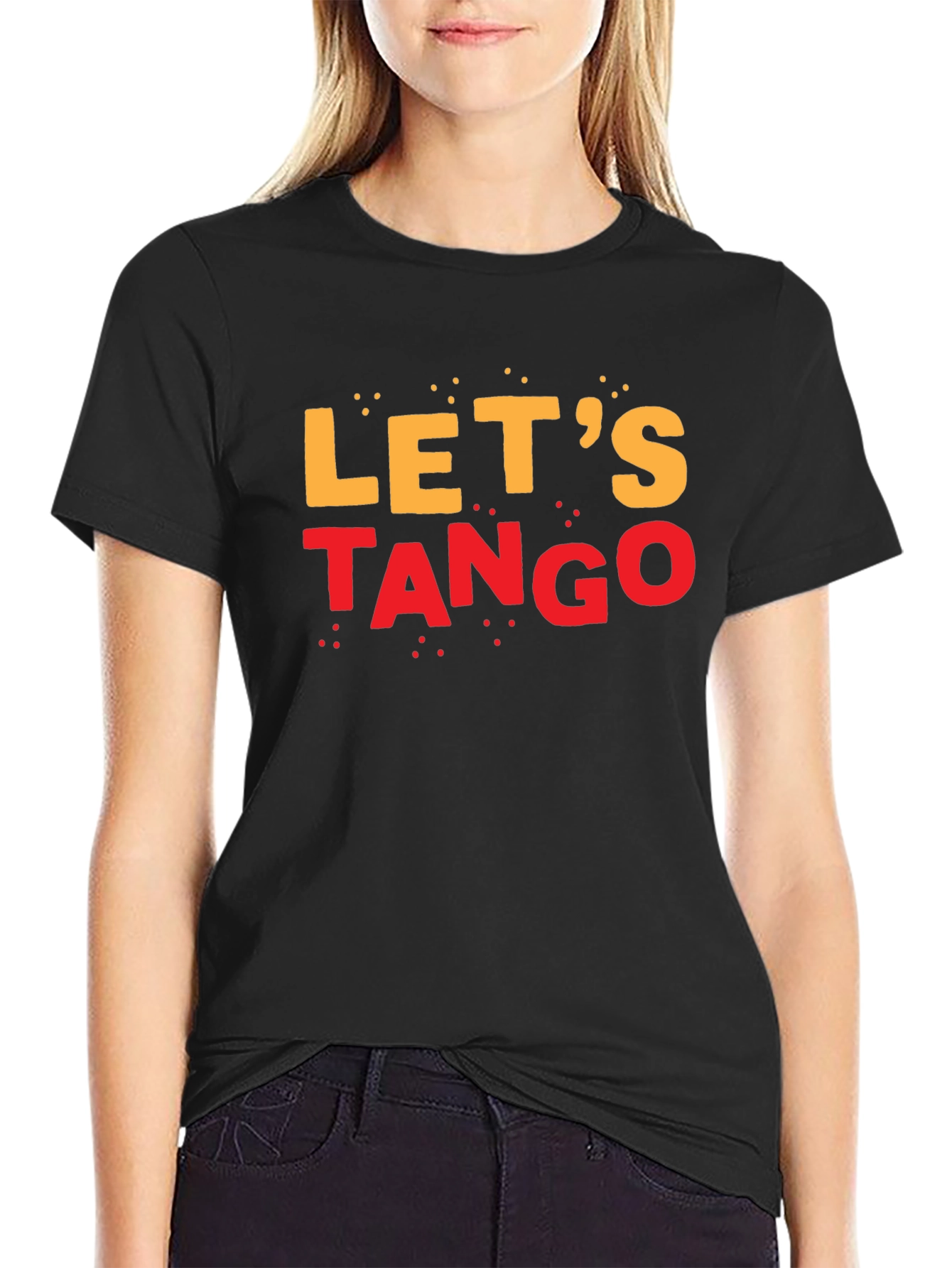 Lets Tango Graphic Tee - Black Cotton T-Shirt