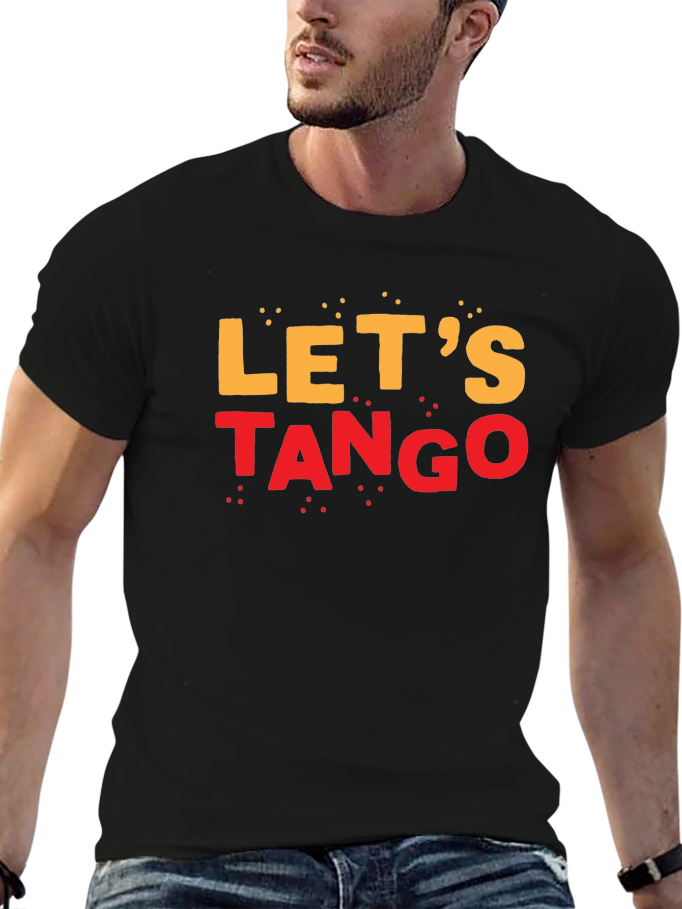 Lets Tango Graphic Tee - Black Cotton T-Shirt