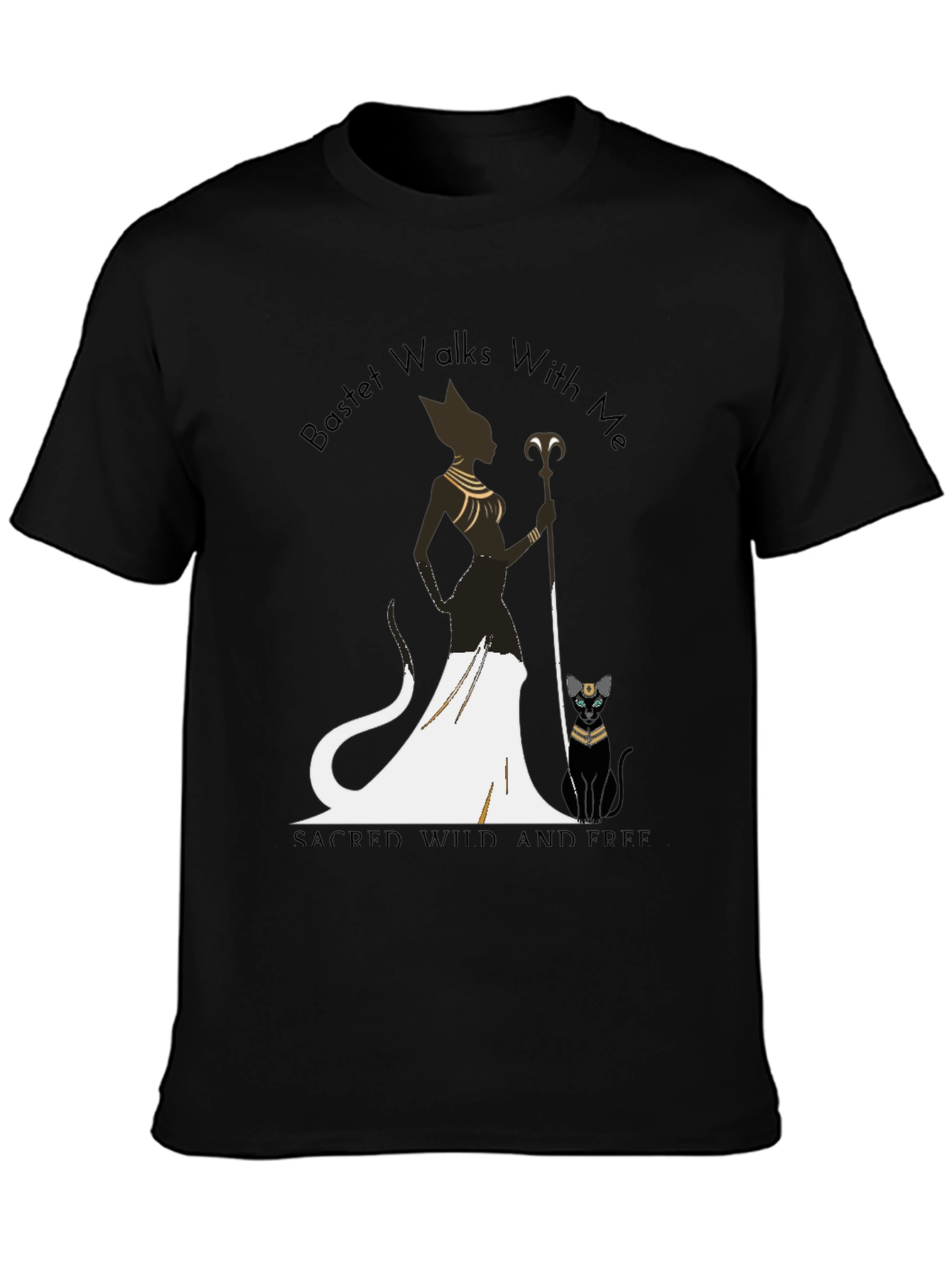 Bastet Walks With Me Graphic T-Shirt