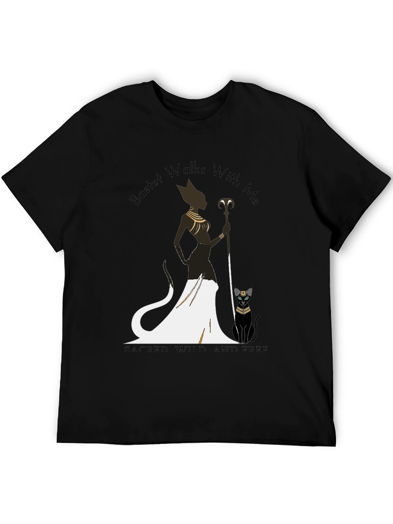 Bastet Walks With Me Graphic T-Shirt