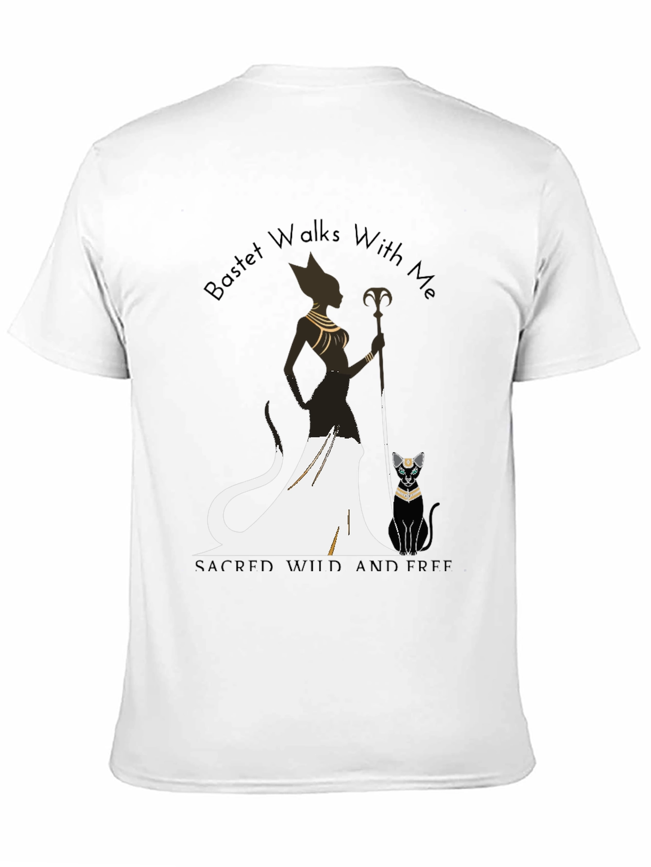 Bastet Walks With Me Graphic T-Shirt