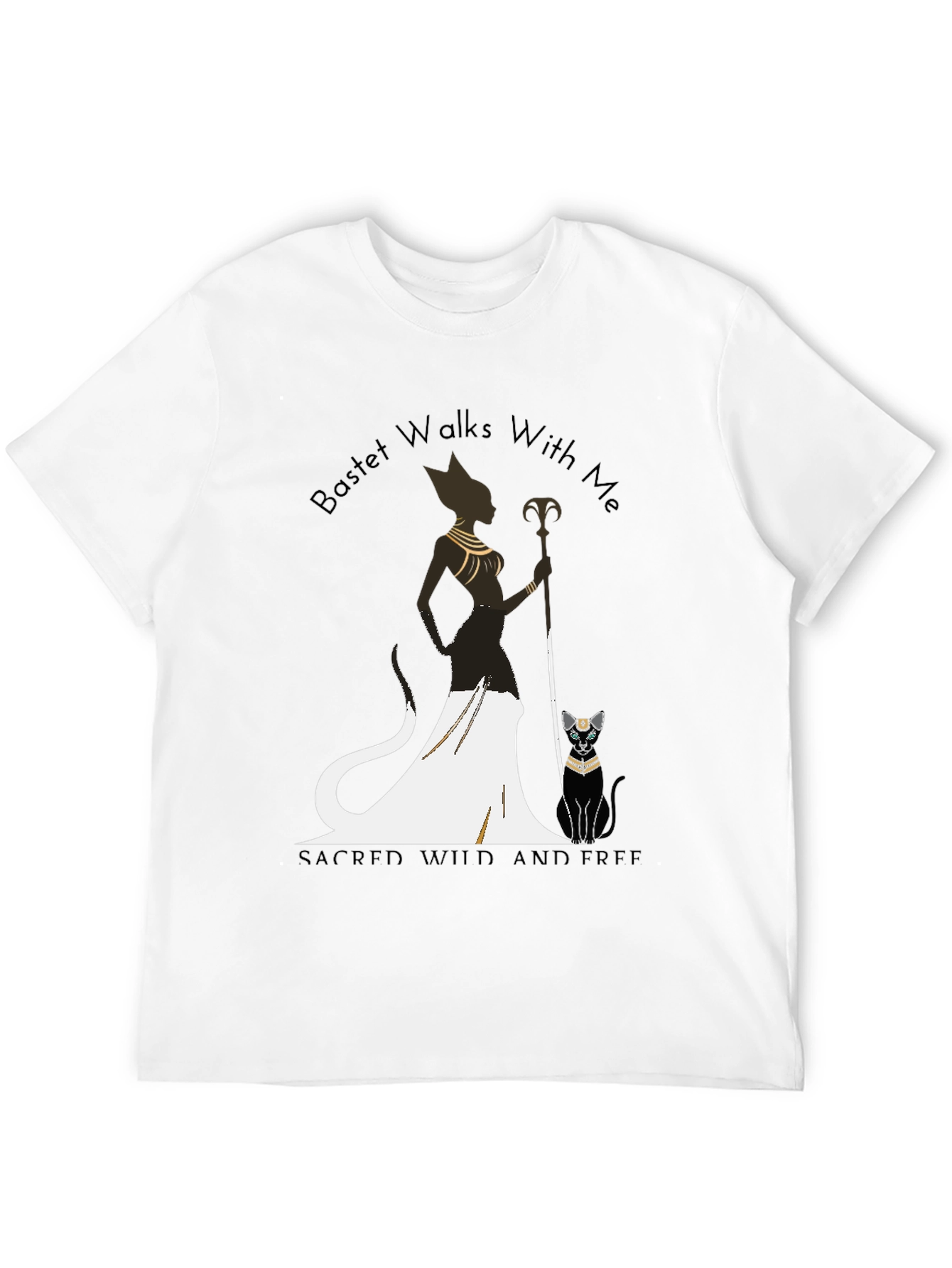 Bastet Walks With Me Graphic T-Shirt