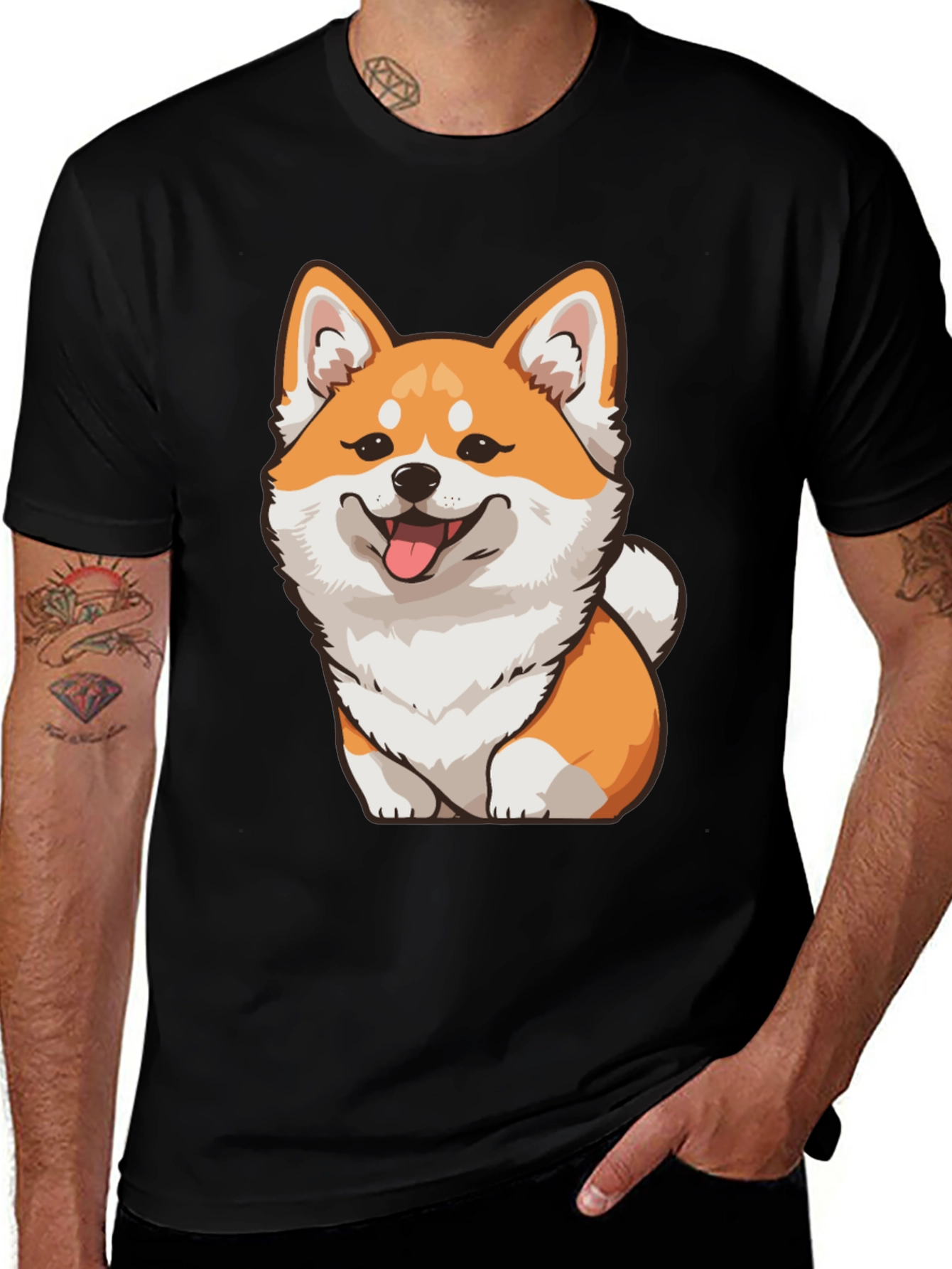 Cute Shiba Inu Dog Graphic T-Shirt - Unisex
