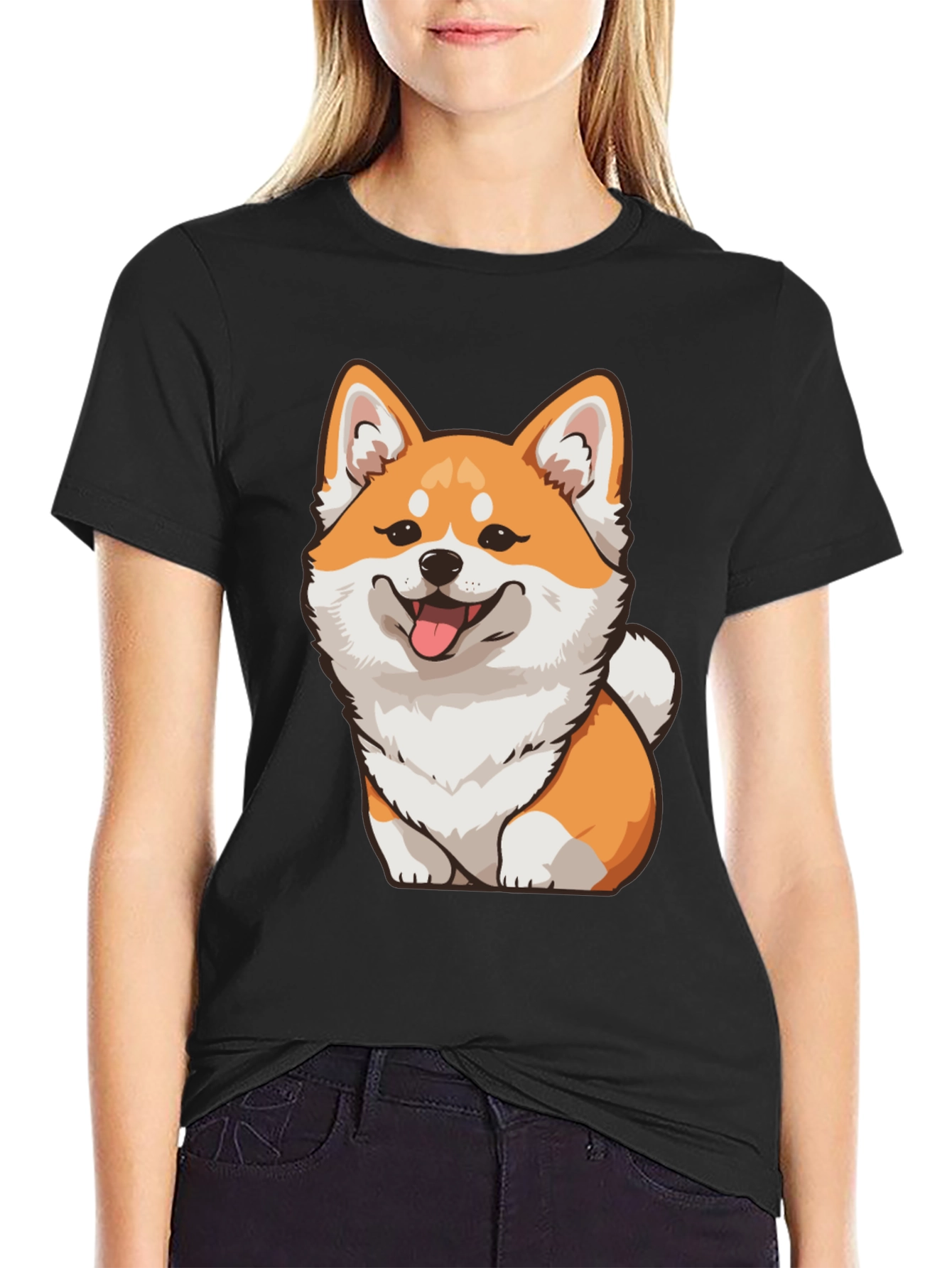 Cute Shiba Inu Dog Graphic T-Shirt - Unisex