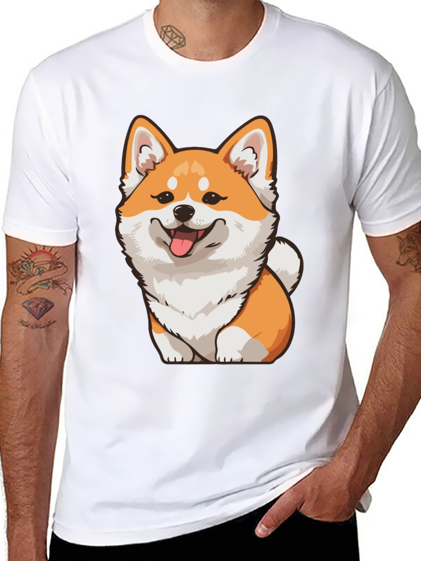 Cute Shiba Inu Dog Graphic T-Shirt - Unisex