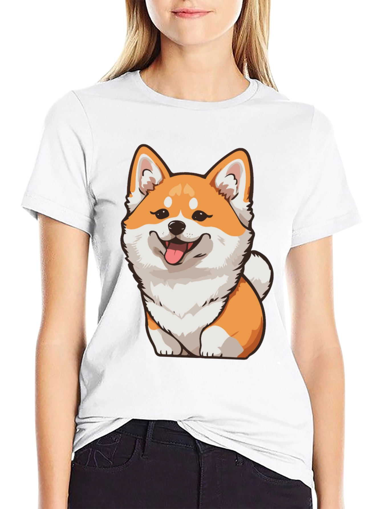 Cute Shiba Inu Dog Graphic T-Shirt - Unisex