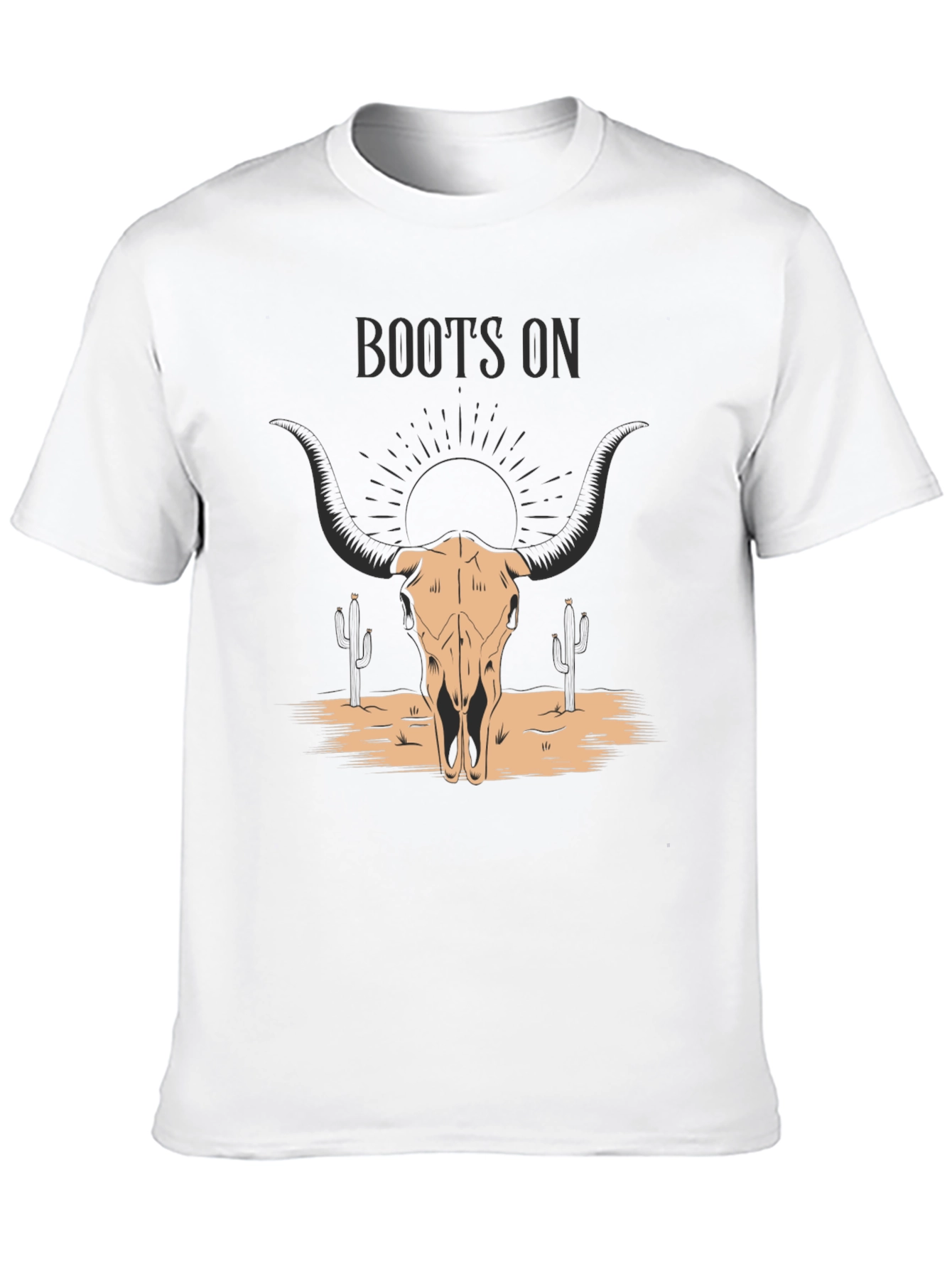 Boots On Bull Skull Graphic Tee