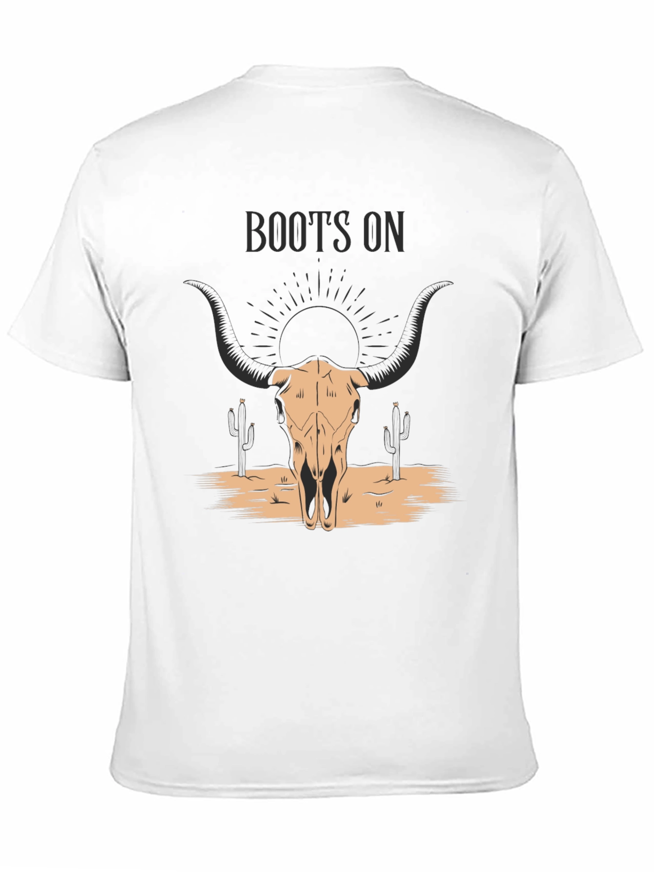 Boots On Bull Skull Graphic Tee