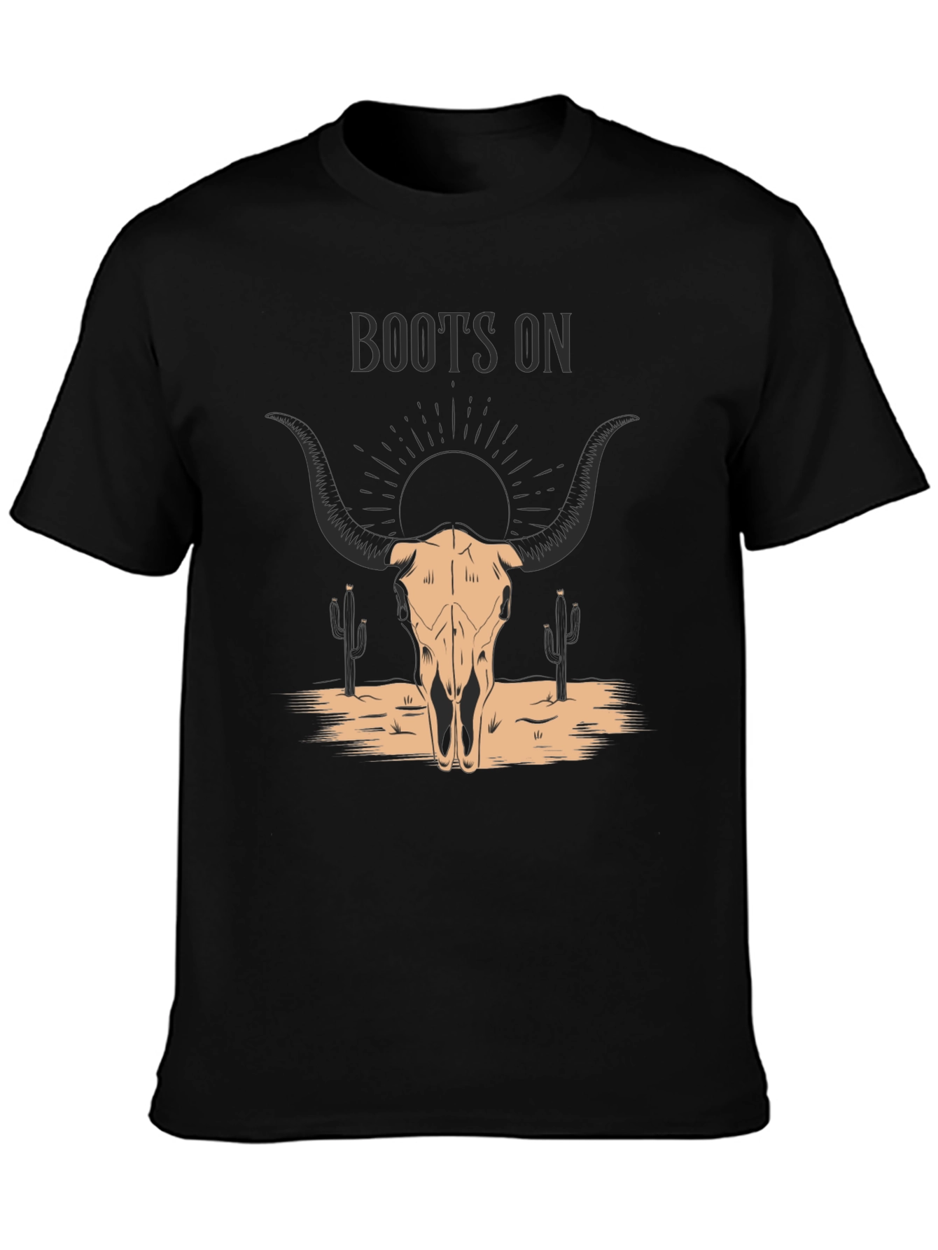 Boots On Bull Skull Graphic Tee