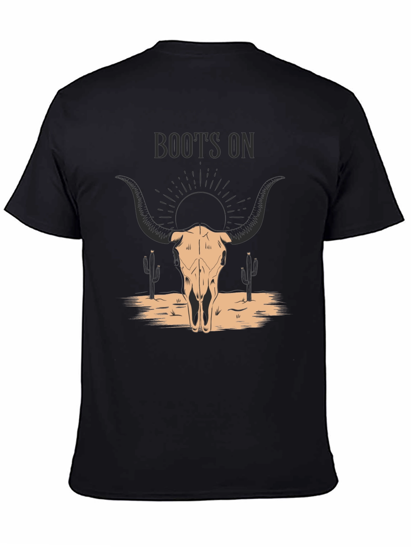 Boots On Bull Skull Graphic Tee