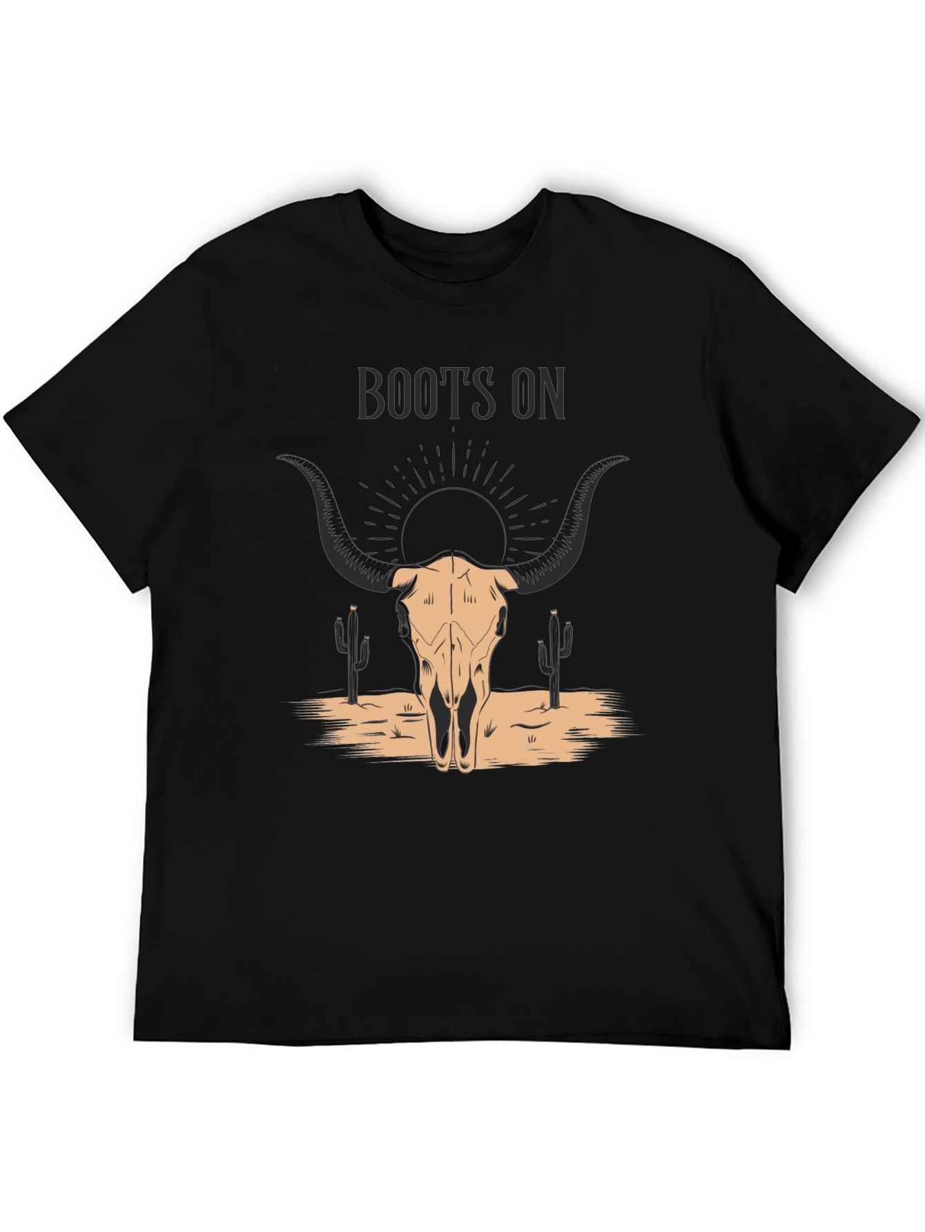 Boots On Bull Skull Graphic Tee