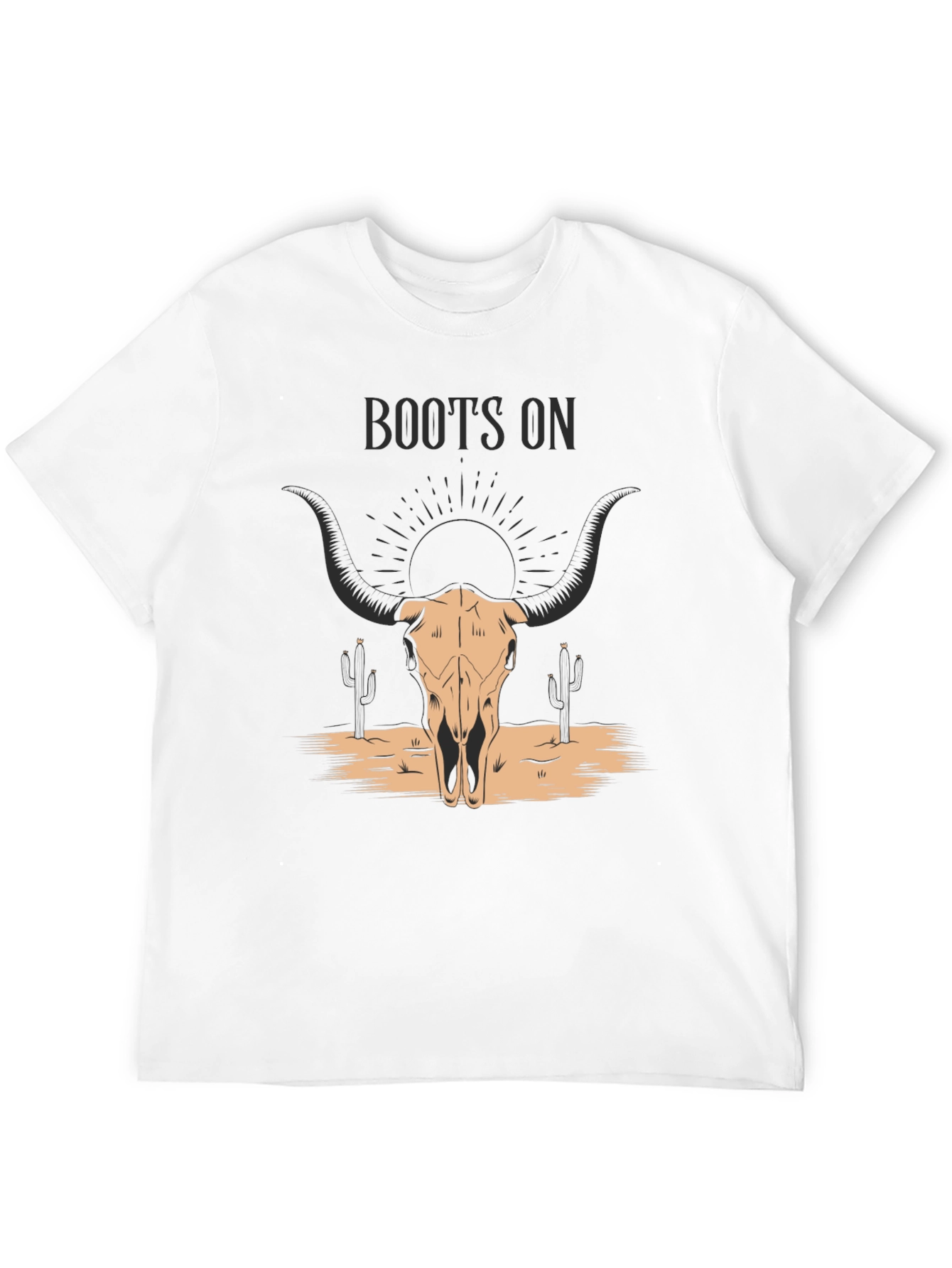 Boots On Bull Skull Graphic Tee