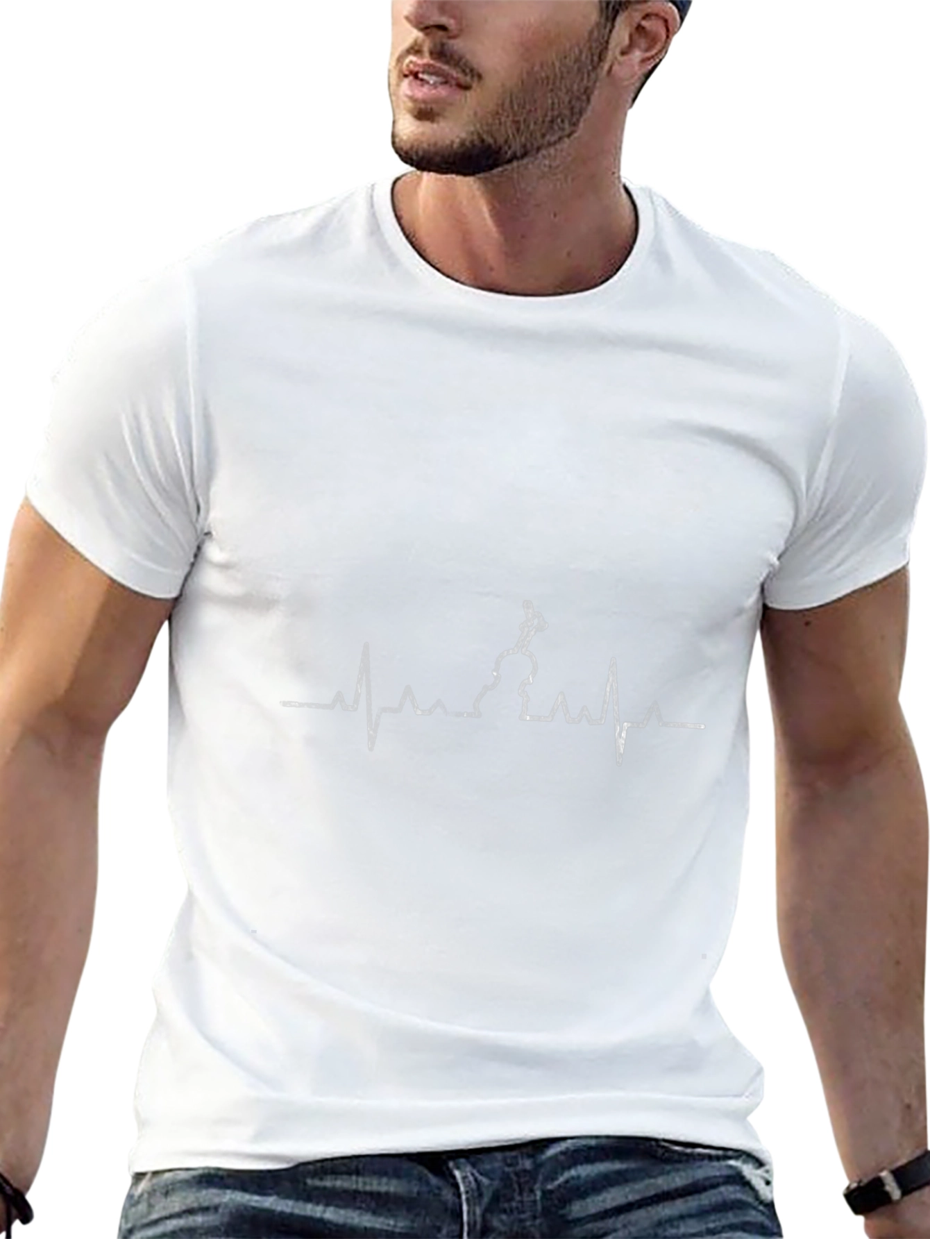 Violin Heartbeat Graphic Tee - Musicians Style