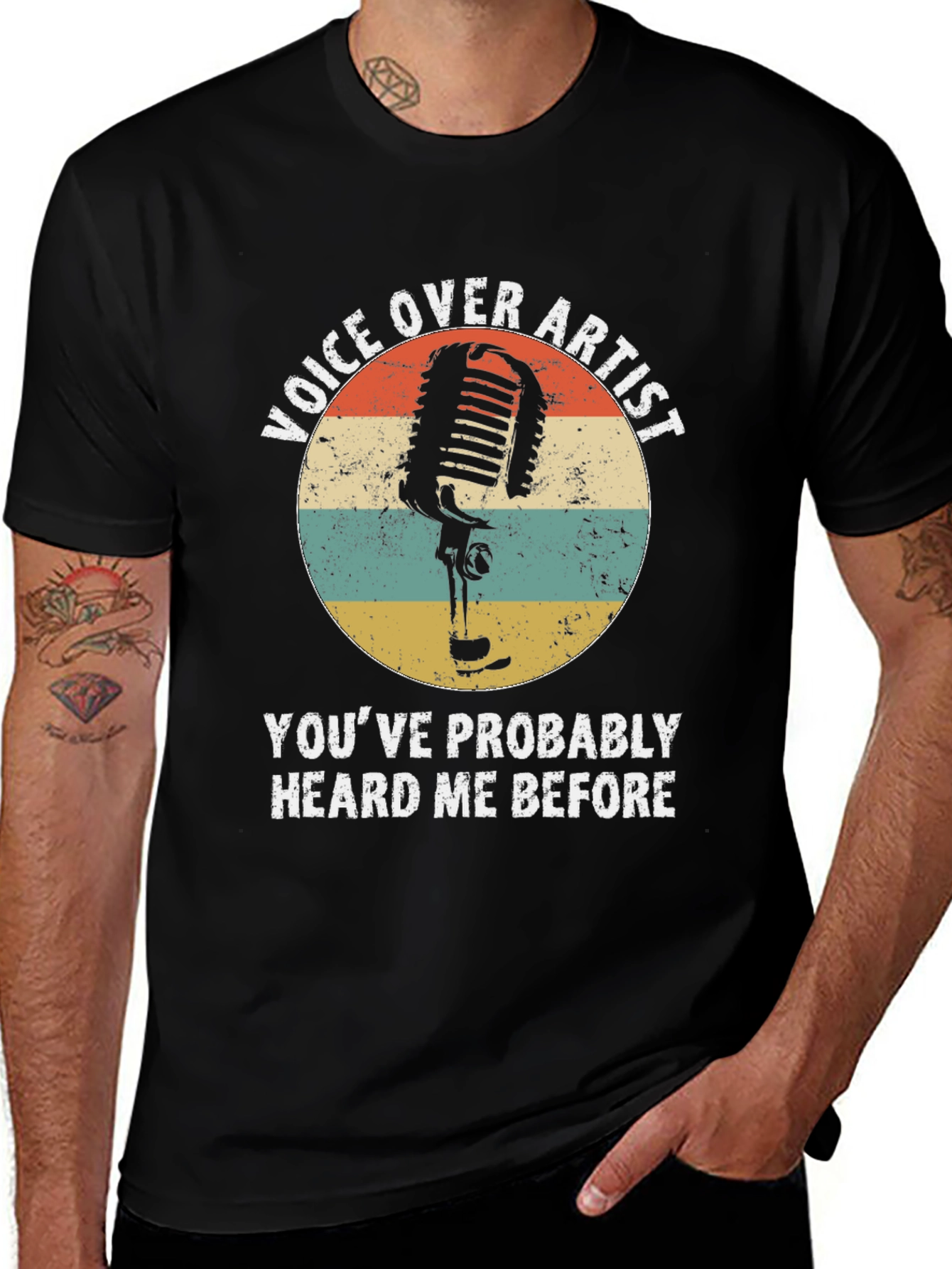 Voice Over Artist Retro Graphic T-Shirt
