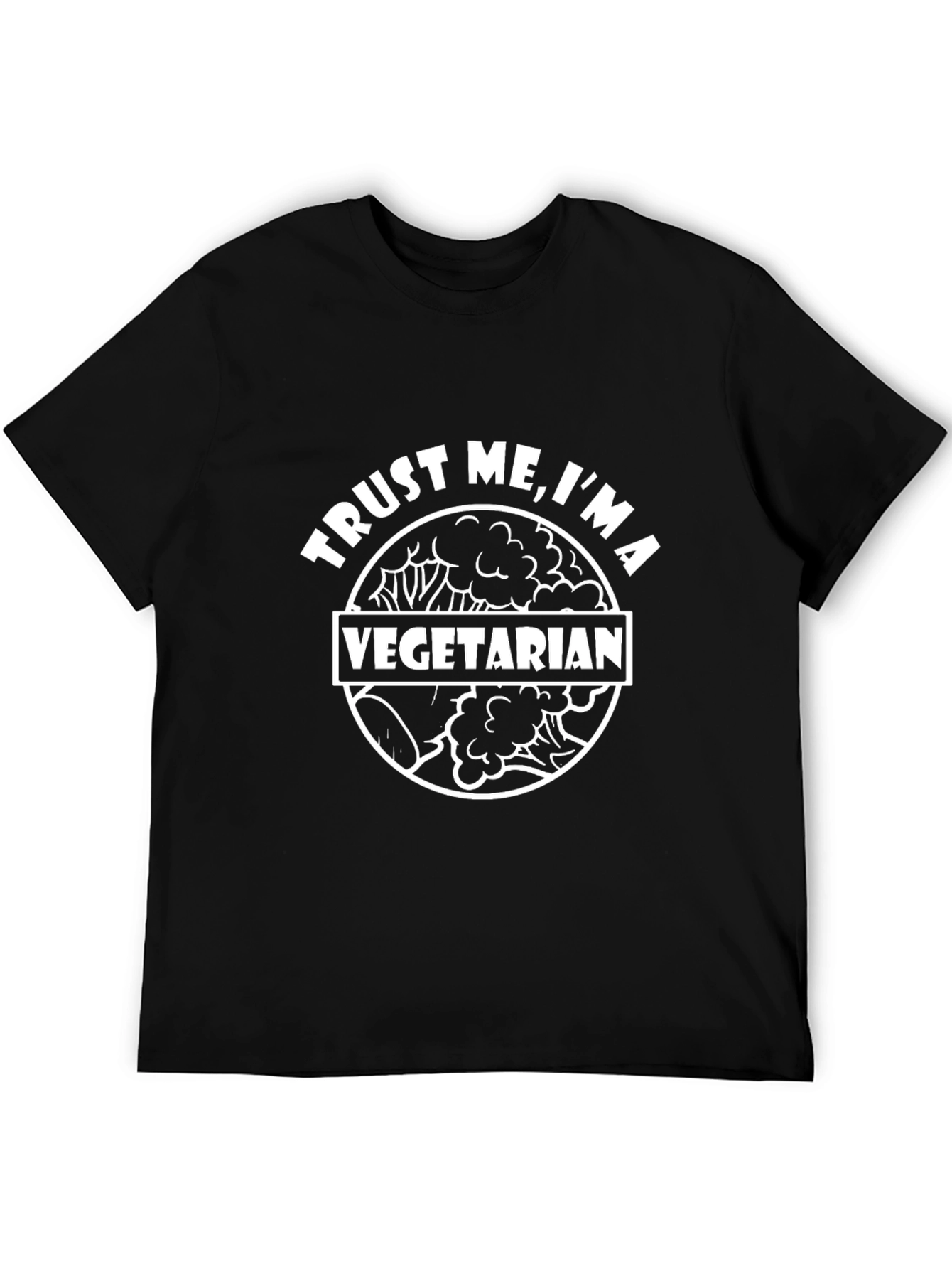 Trust Me Im a Vegetarian T-Shirt - Black