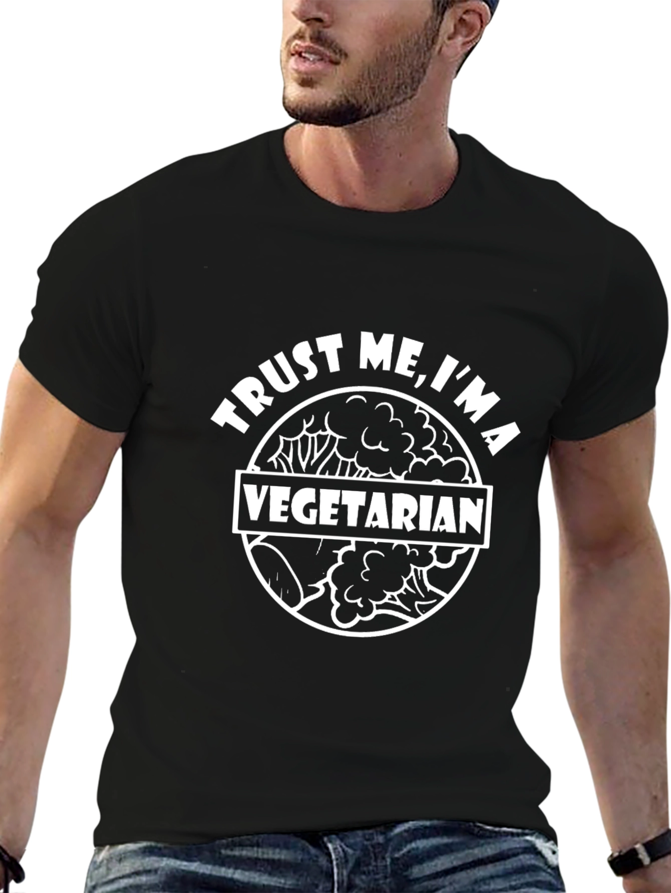 Trust Me Im a Vegetarian T-Shirt - Black