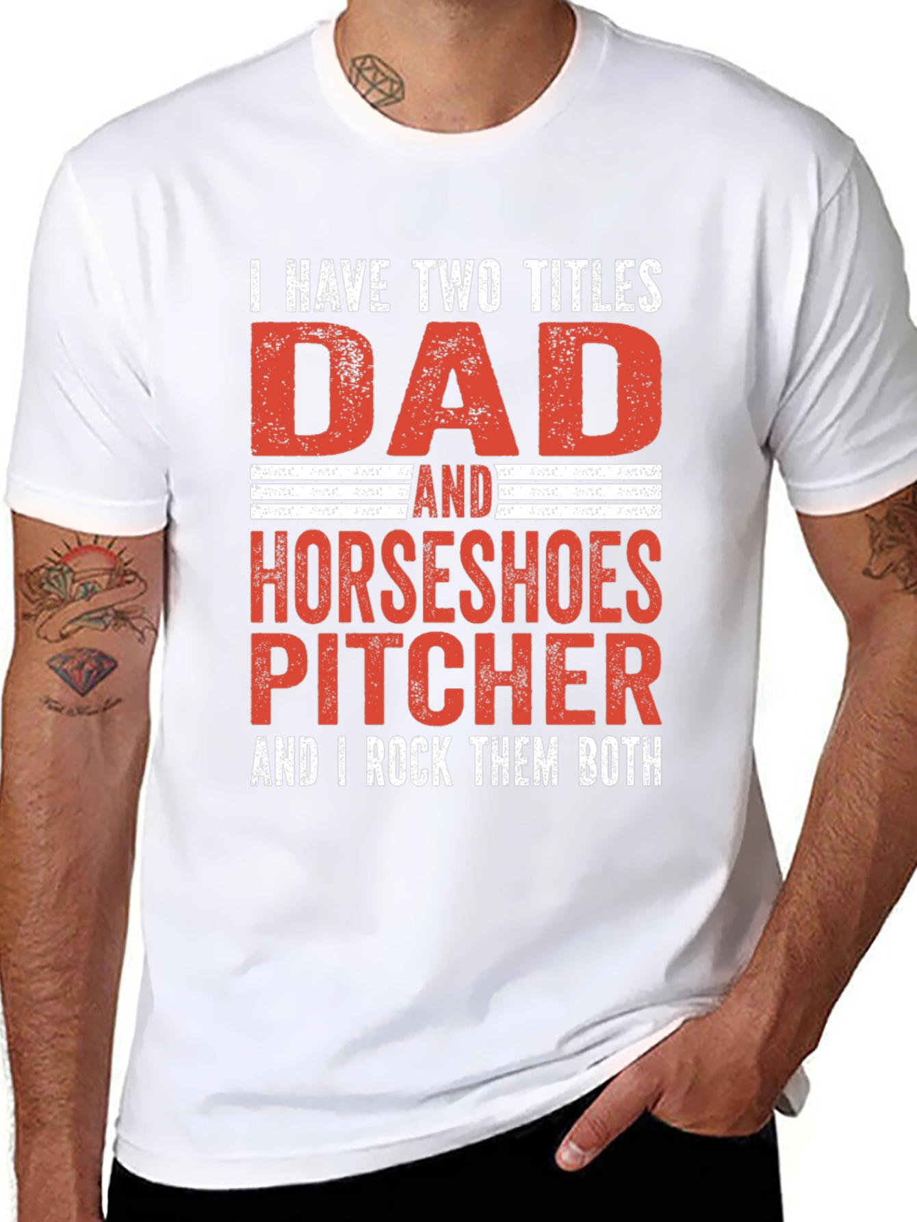 Dad Horseshoe Pitcher T-Shirt