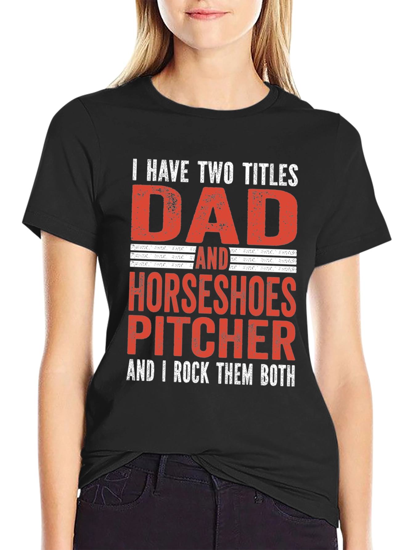 Dad Horseshoe Pitcher T-Shirt