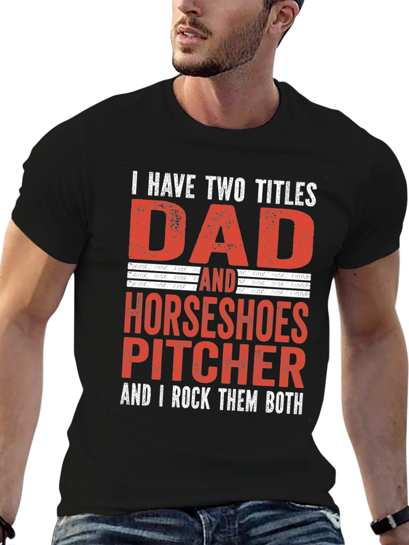 Dad Horseshoe Pitcher T-Shirt