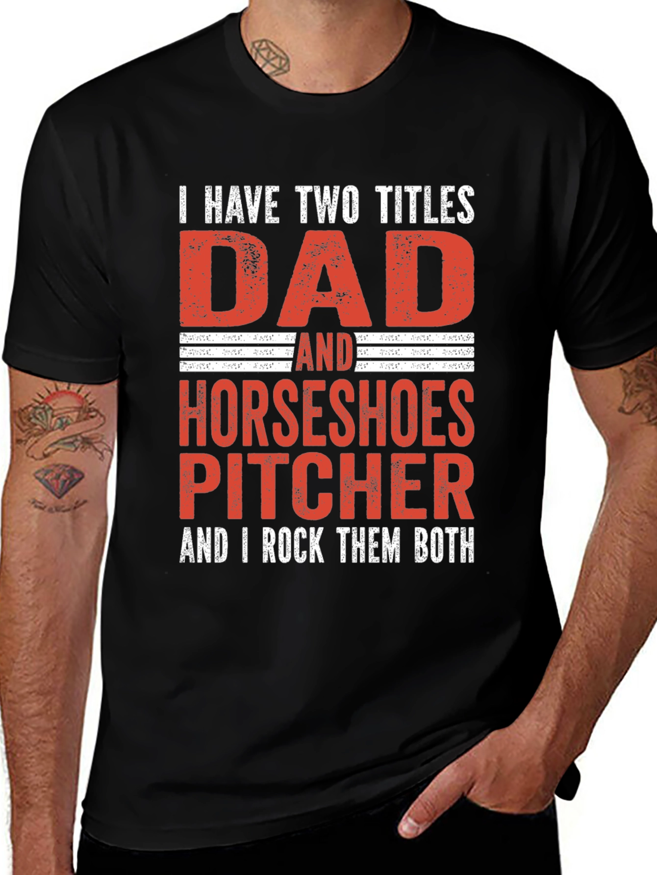 Dad Horseshoe Pitcher T-Shirt