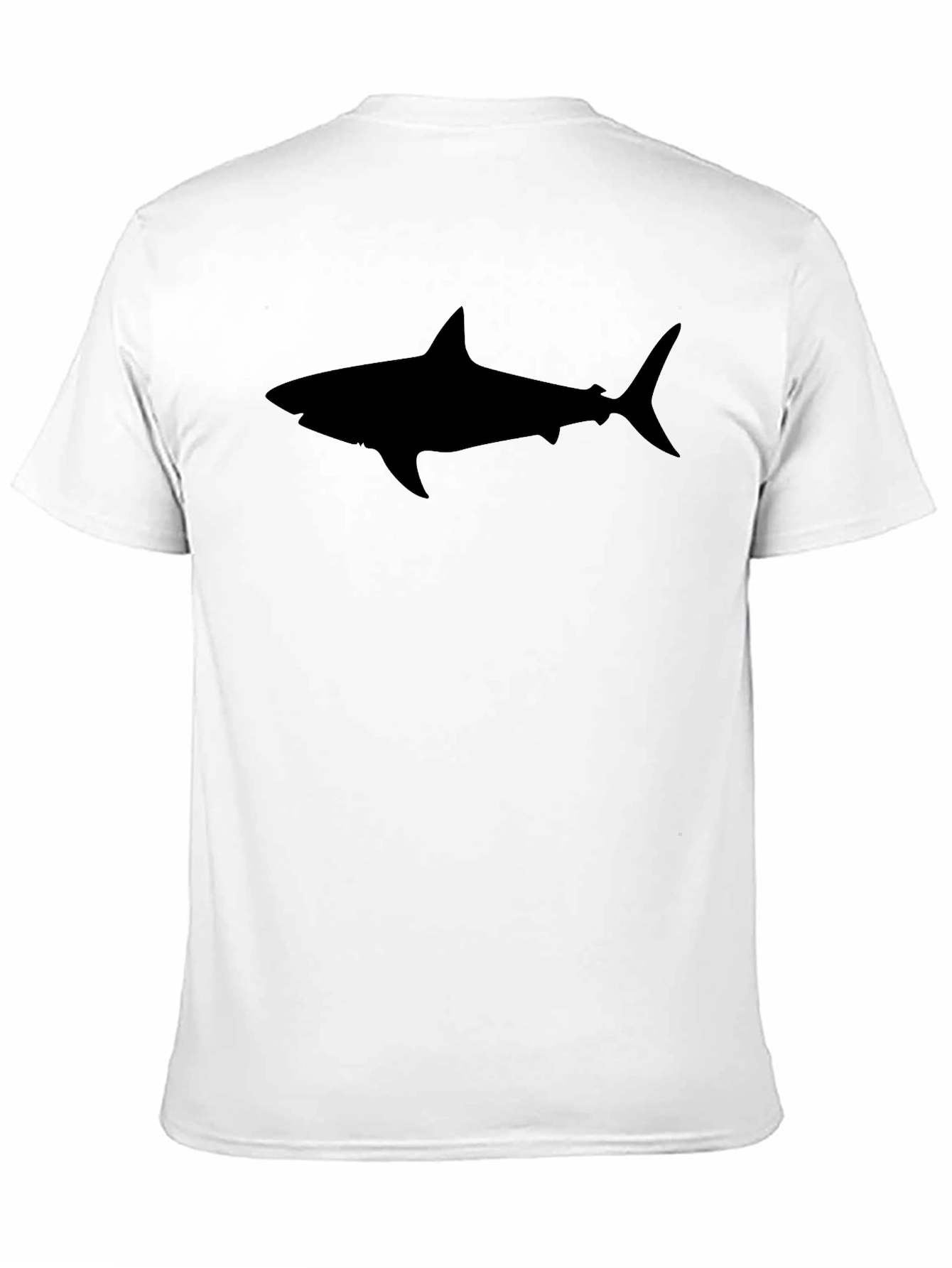 Shark Silhouette Graphic Black T-Shirt