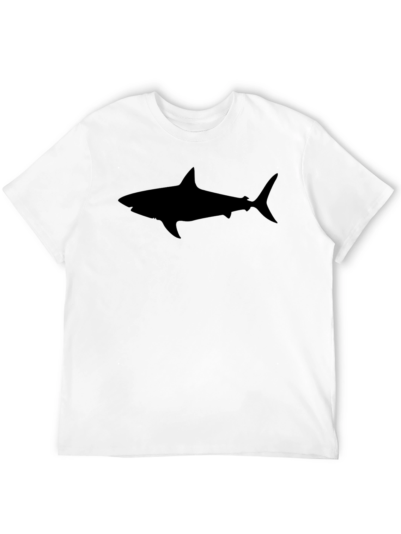 Shark Silhouette Graphic Black T-Shirt