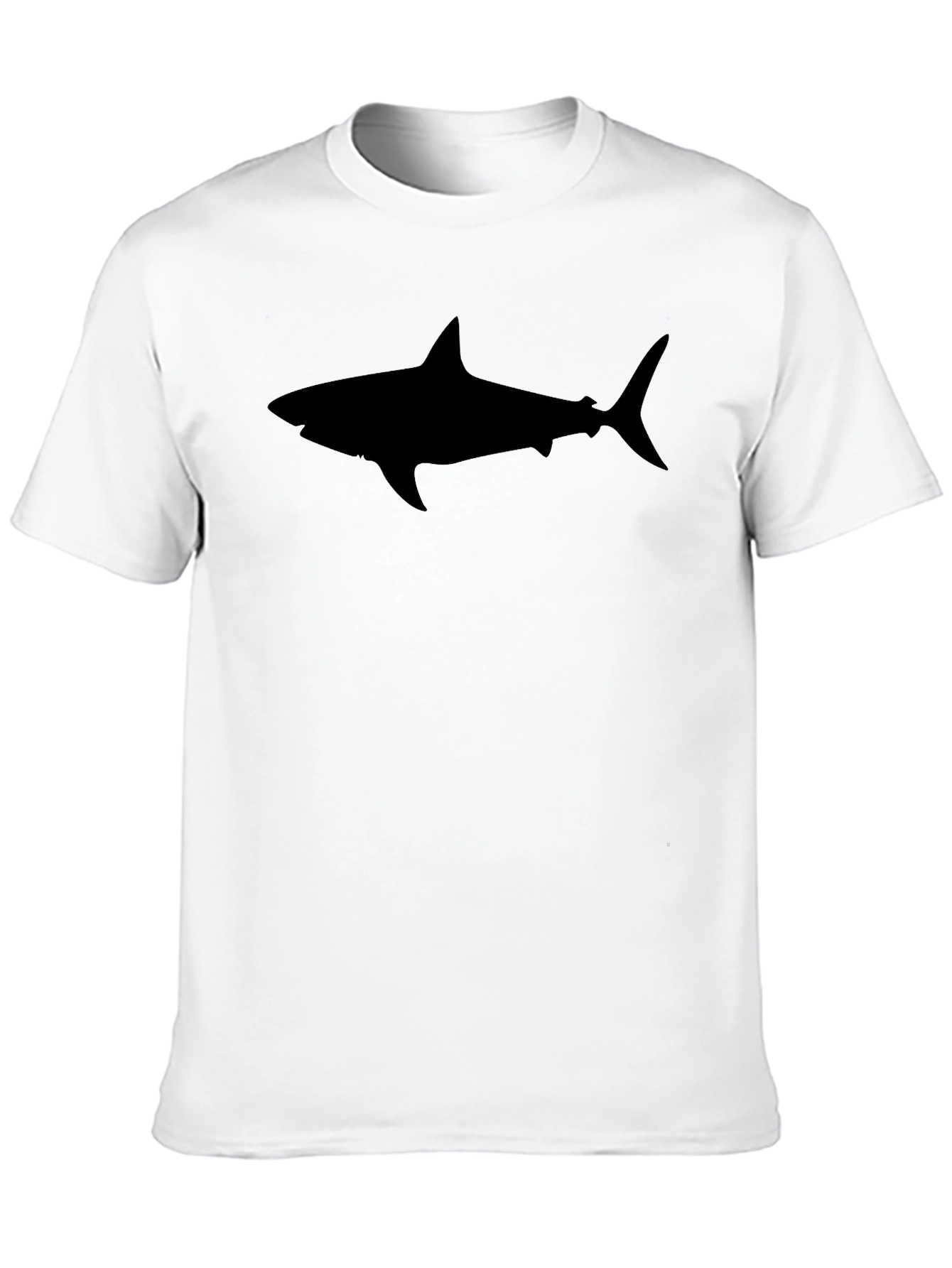 Shark Silhouette Graphic Black T-Shirt