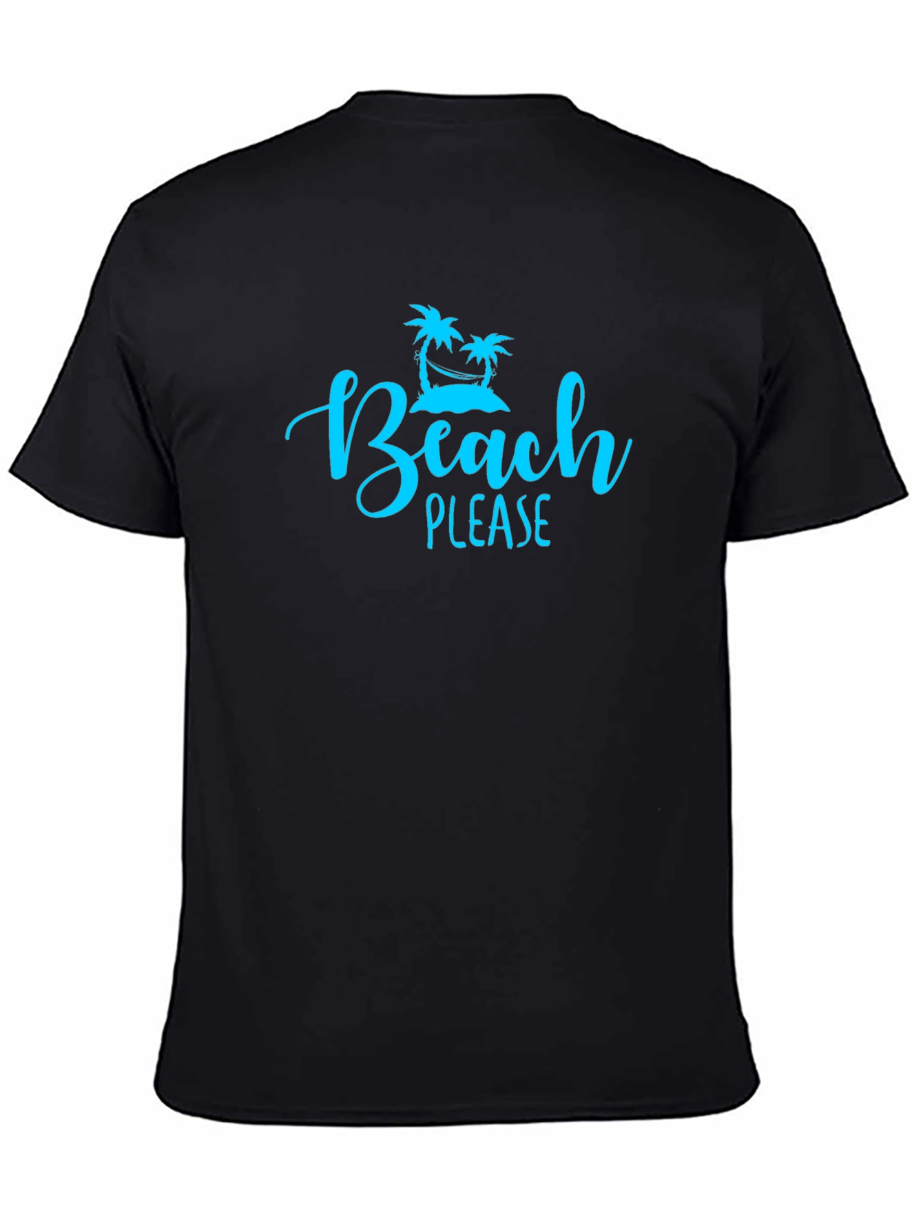 Beach Please Graphic Tee - Black