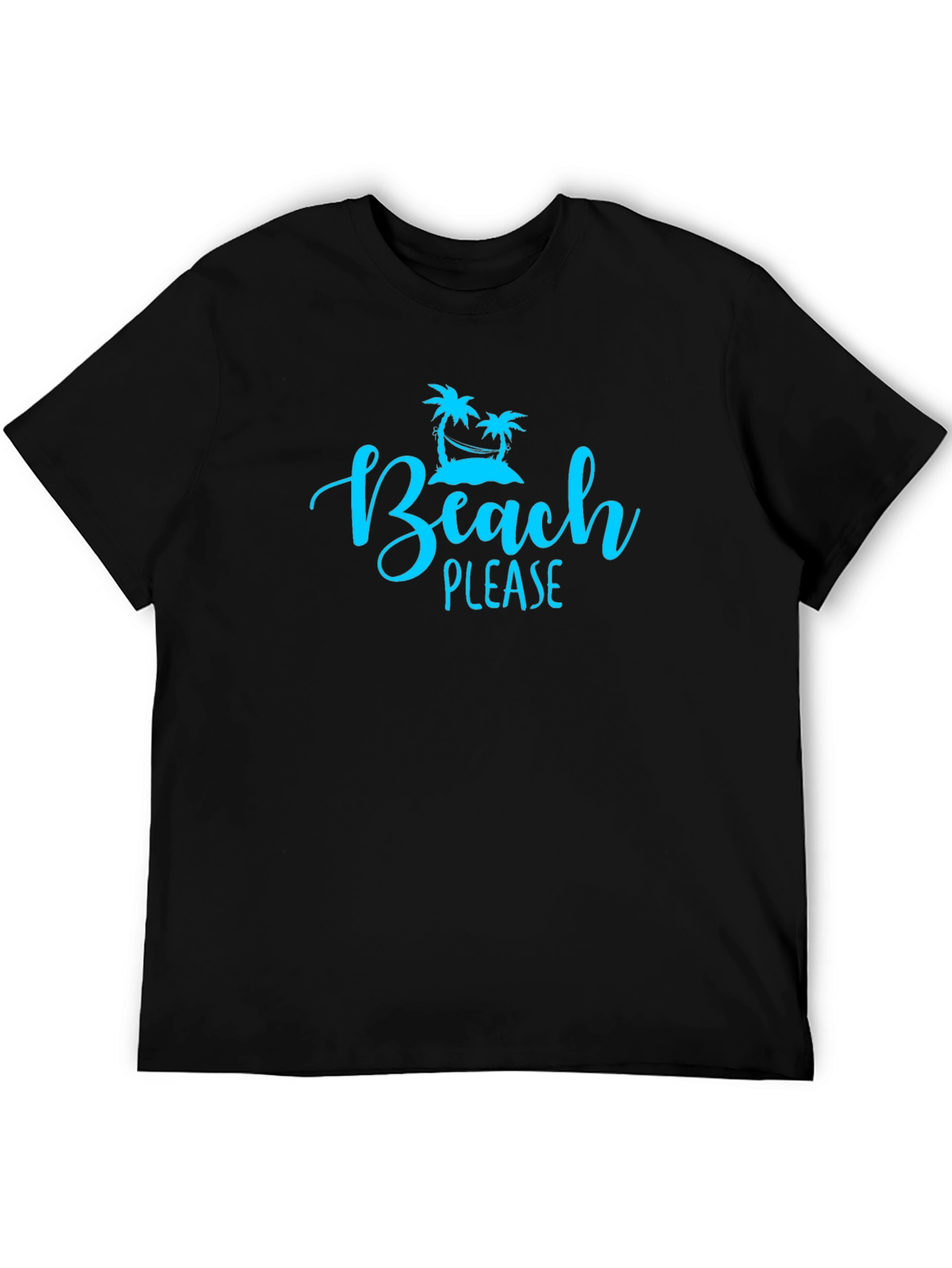 Beach Please Graphic Tee - Black