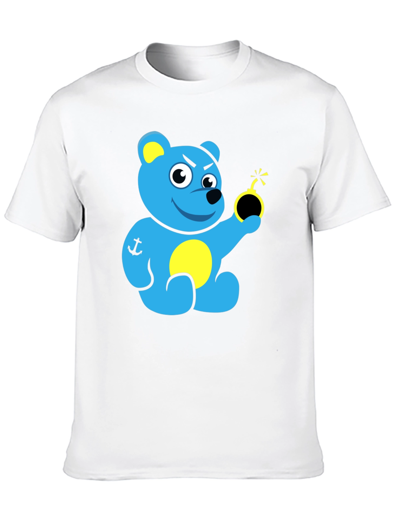 Blue Bear Bomb T-Shirt - Explosive Style!