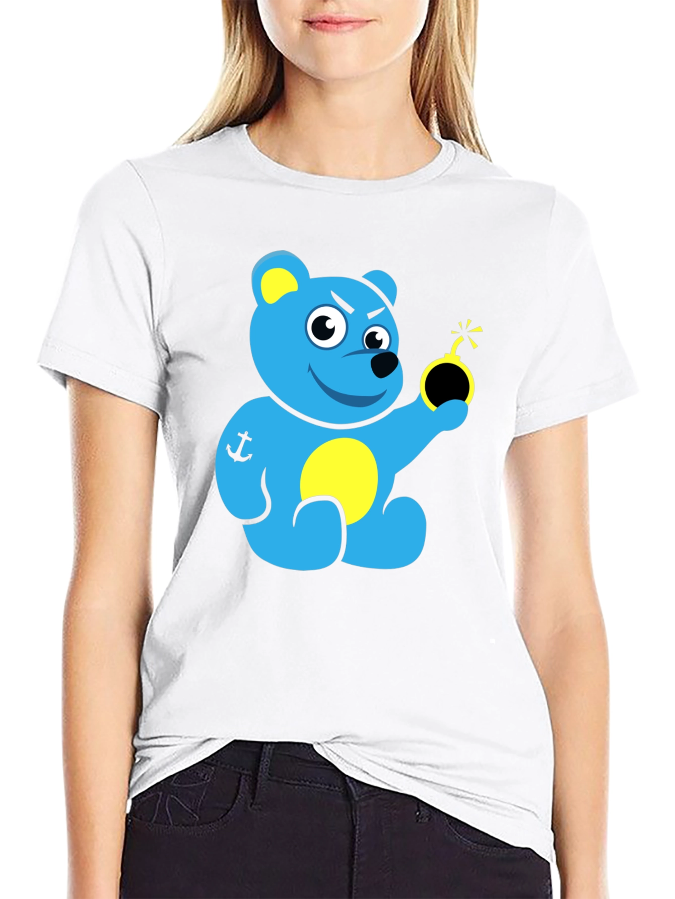 Blue Bear Bomb T-Shirt - Explosive Style!