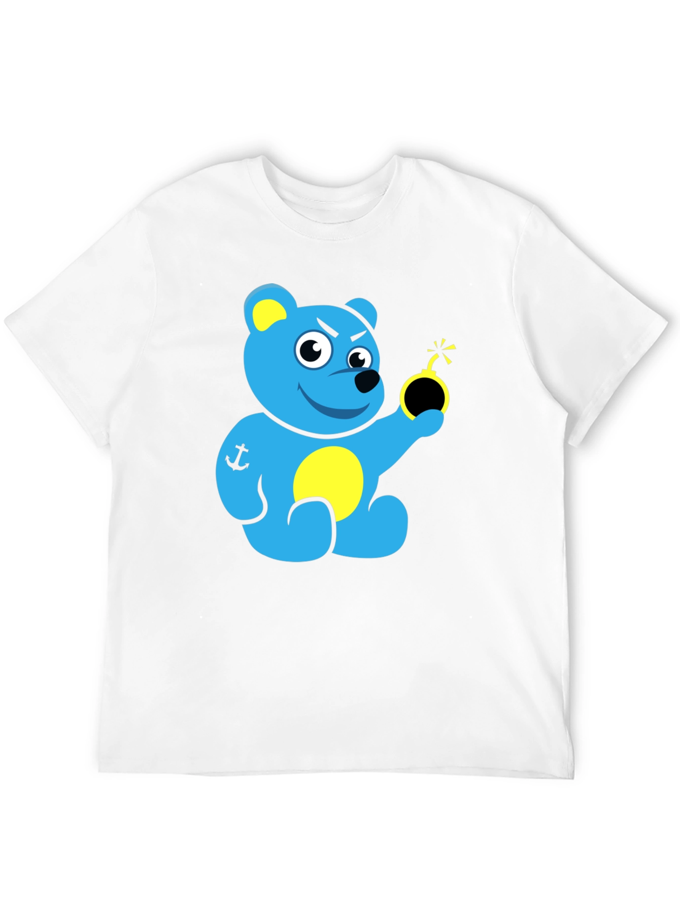 Blue Bear Bomb T-Shirt - Explosive Style!