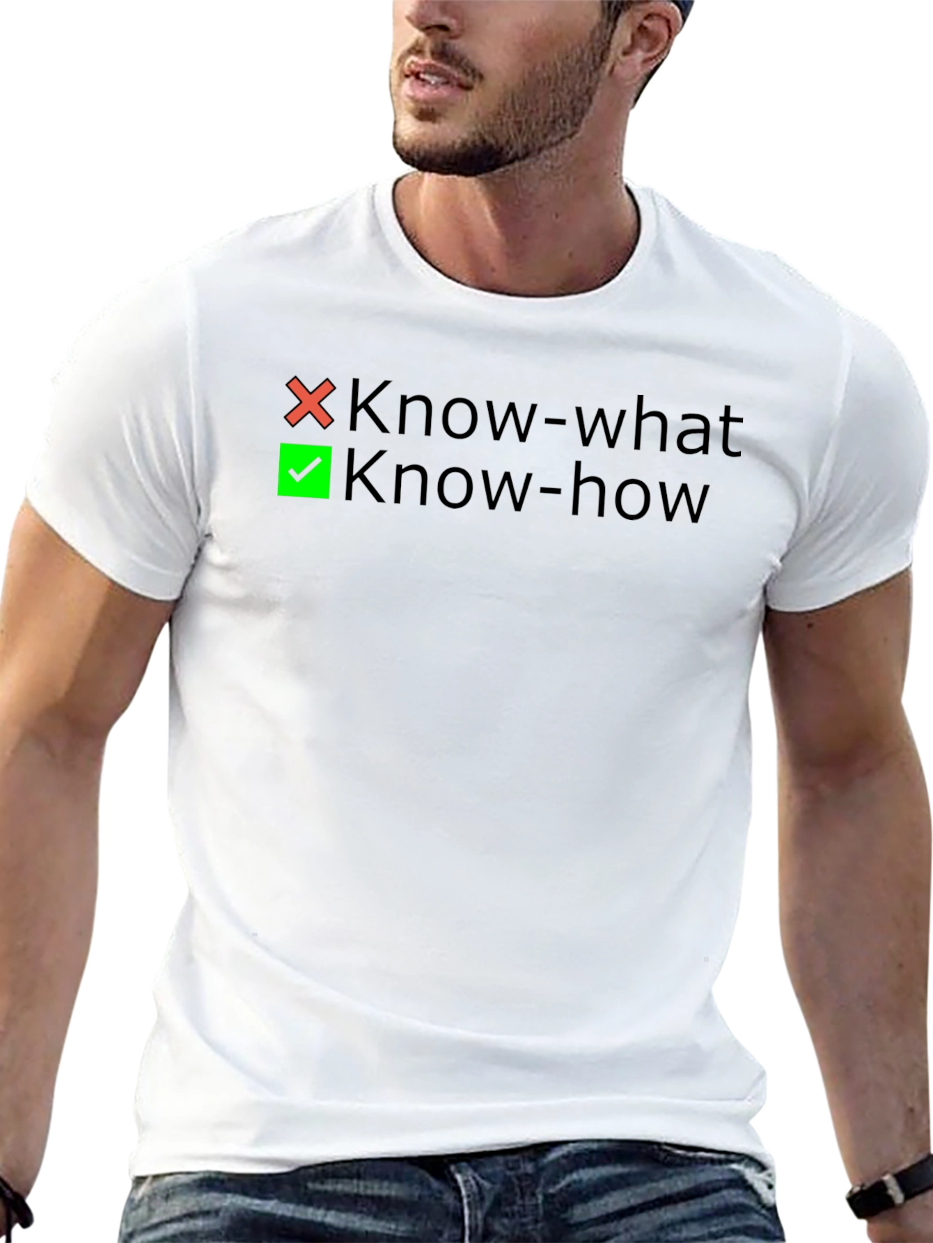 Know-How Graphic Tee - Black Cotton T-Shirt