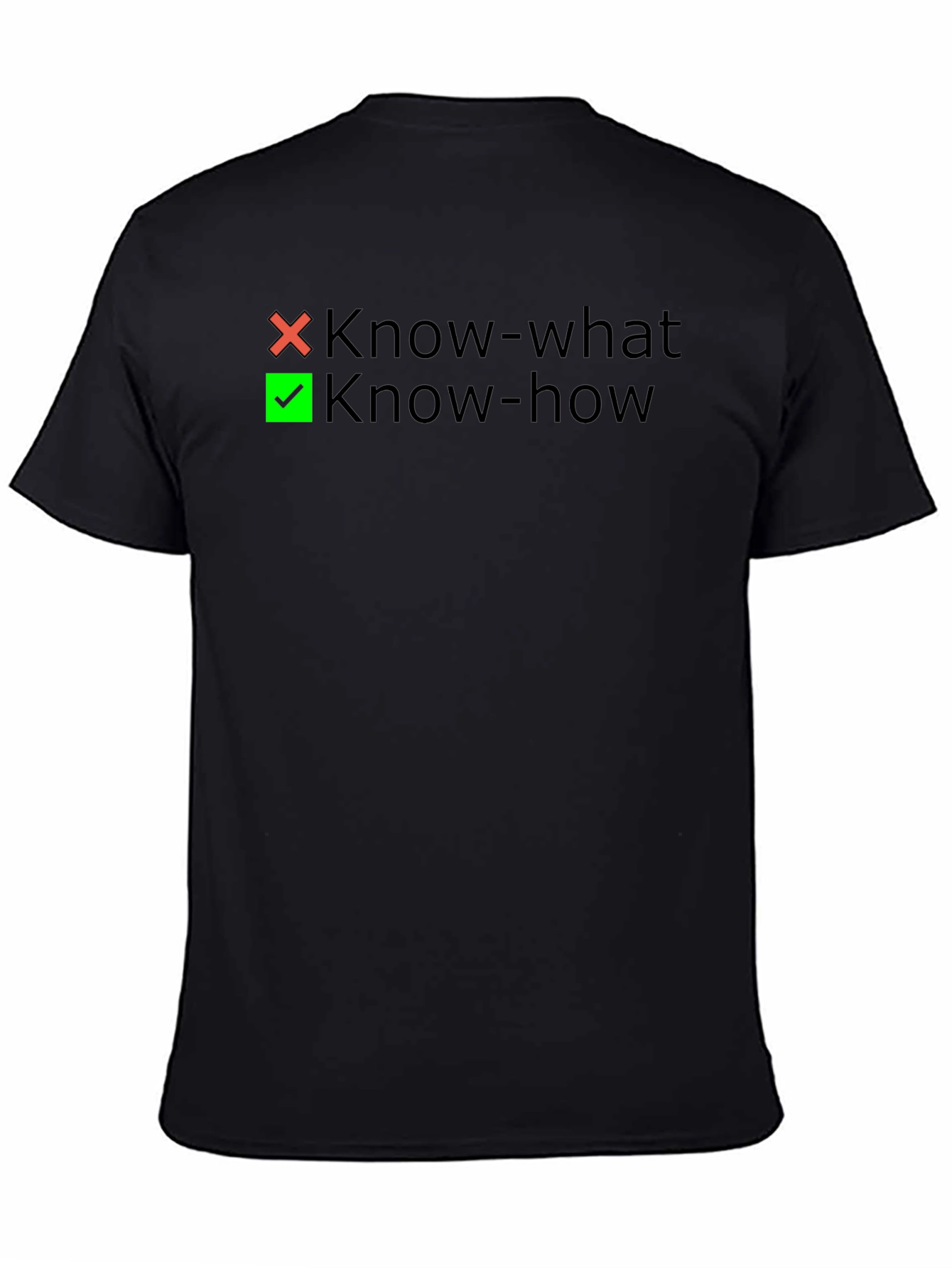 Know-How Graphic Tee - Black Cotton T-Shirt