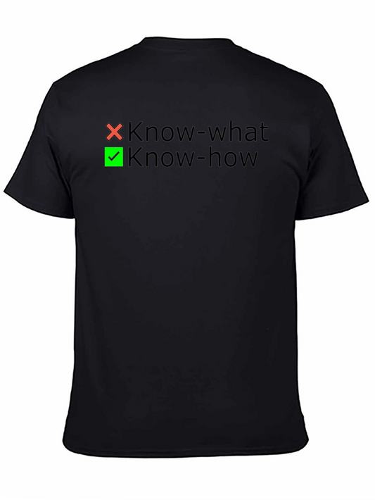 Know-How Graphic Tee - Black Cotton T-Shirt