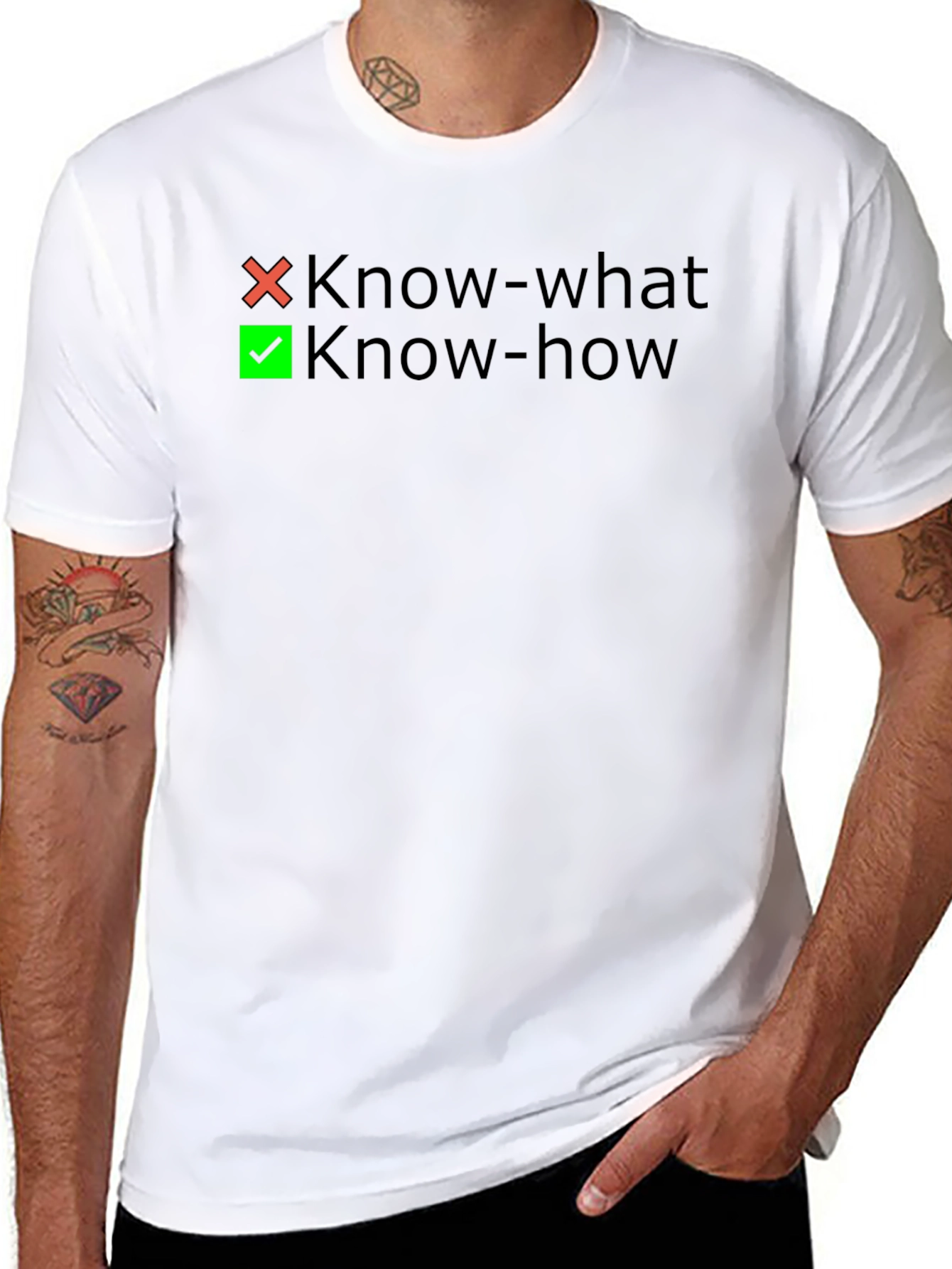 Know-How Graphic Tee - Black Cotton T-Shirt