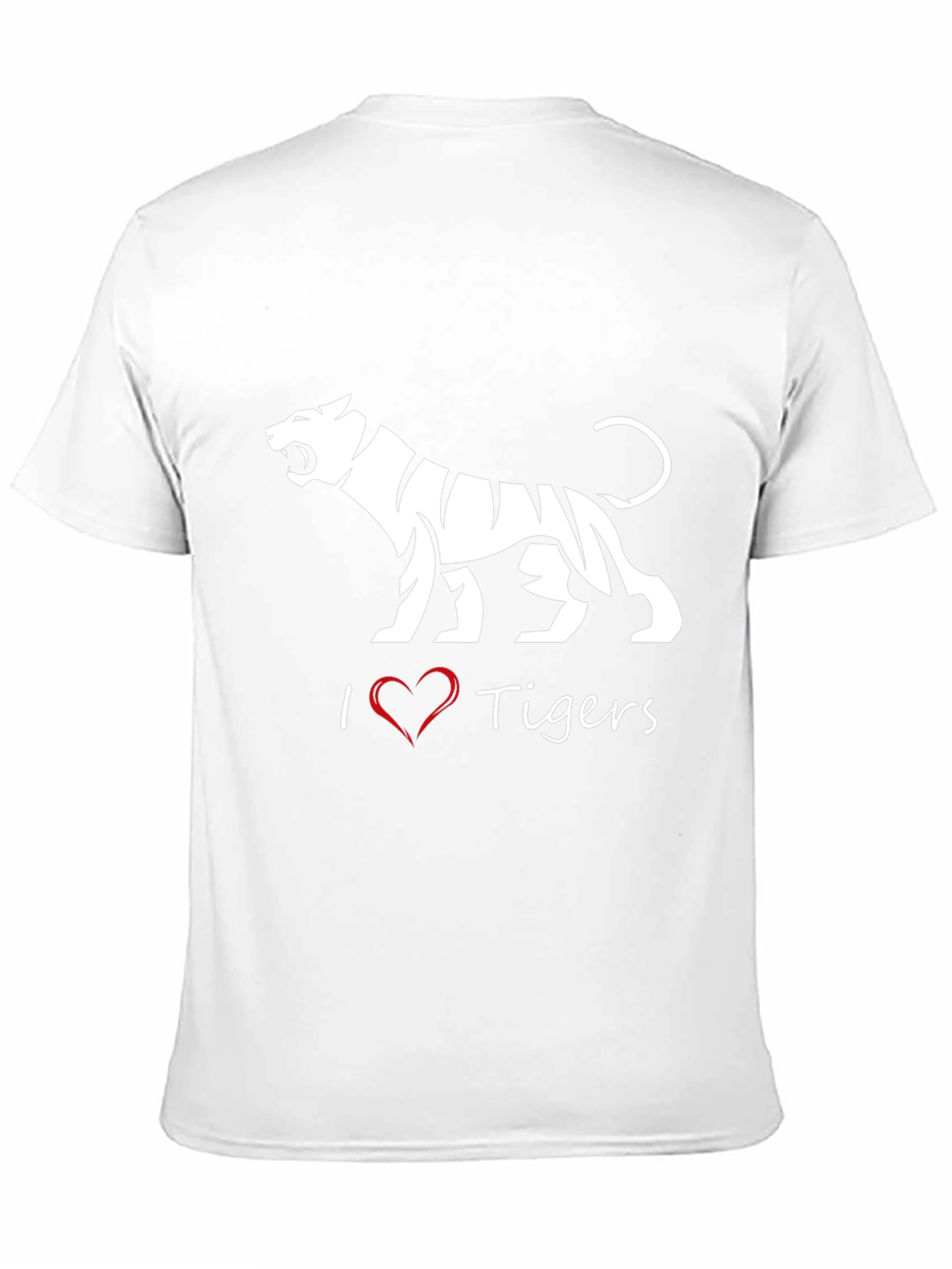 I Love Tigers Black T-Shirt