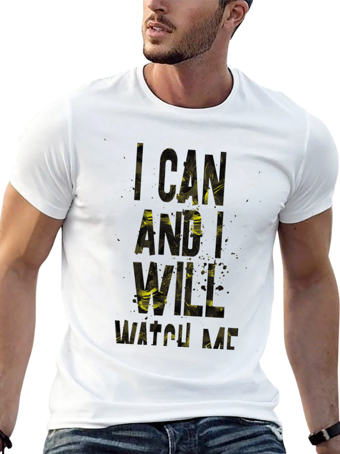 Motivational I Can and I Will Black T-Shirt