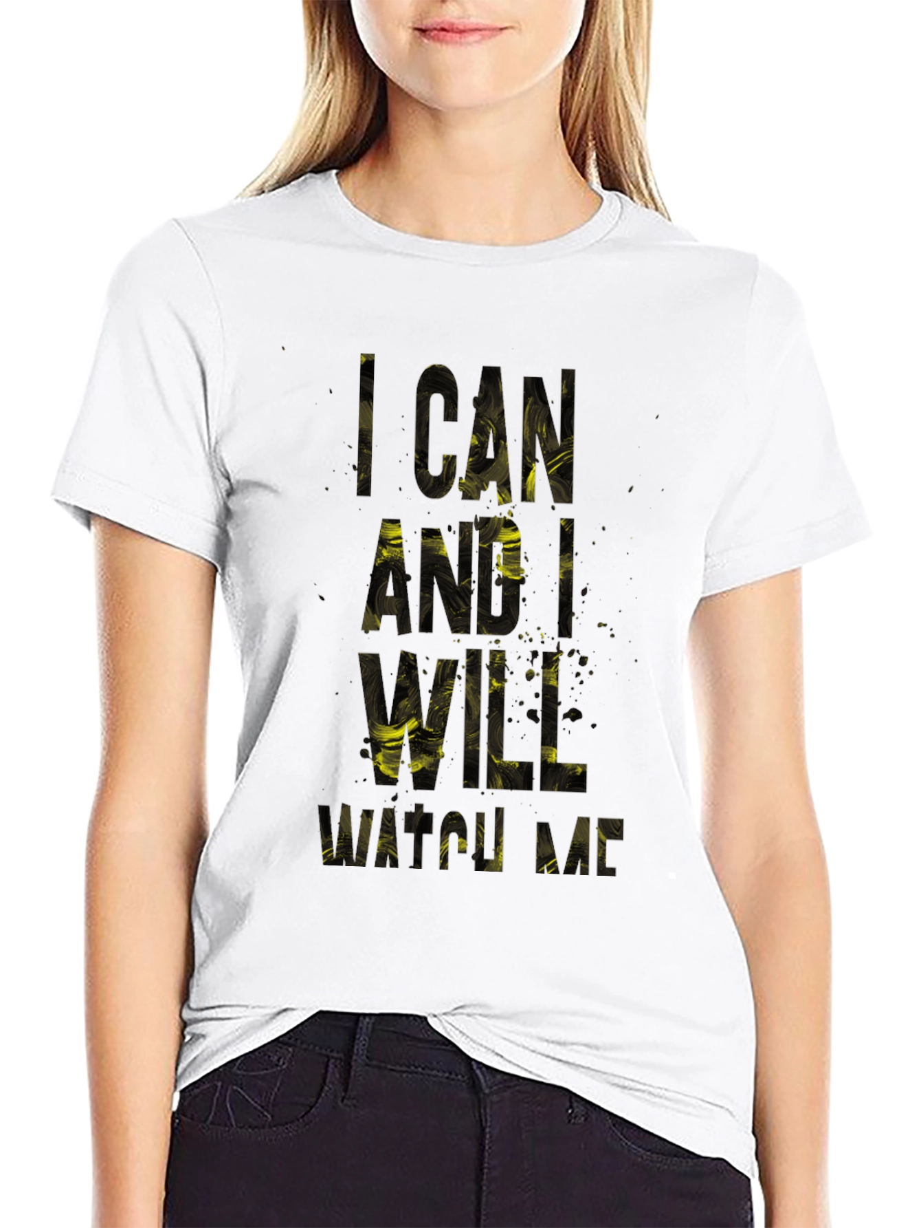 Motivational I Can and I Will Black T-Shirt
