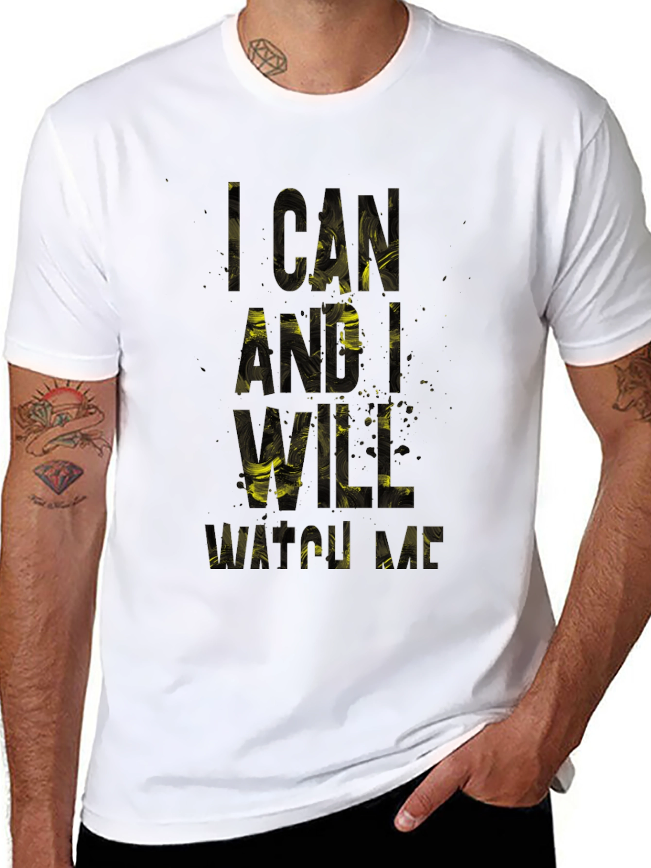 Motivational I Can and I Will Black T-Shirt