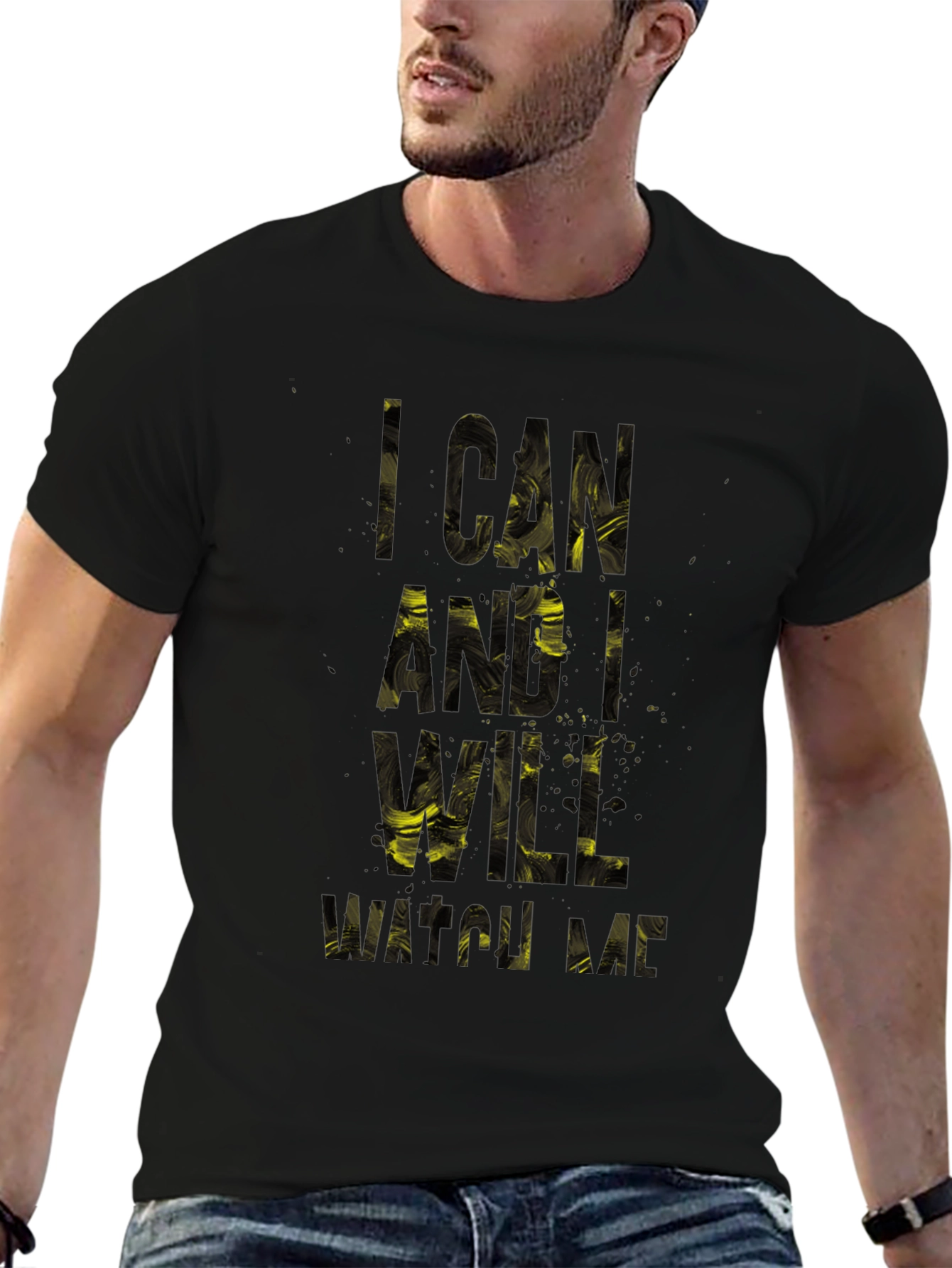 Motivational I Can and I Will Black T-Shirt