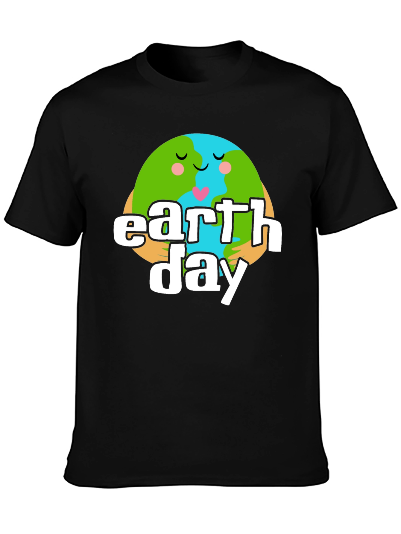 Earth Day Graphic T-Shirt - Black Cotton Tee