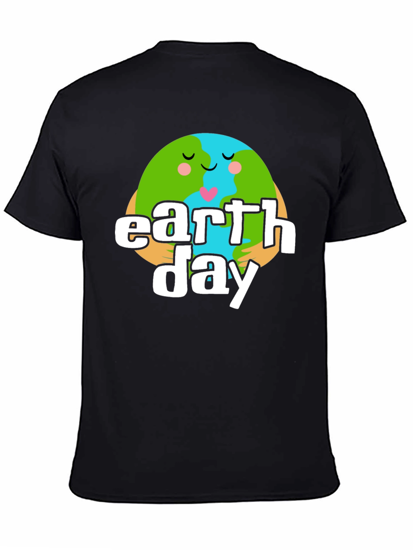Earth Day Graphic T-Shirt - Black Cotton Tee