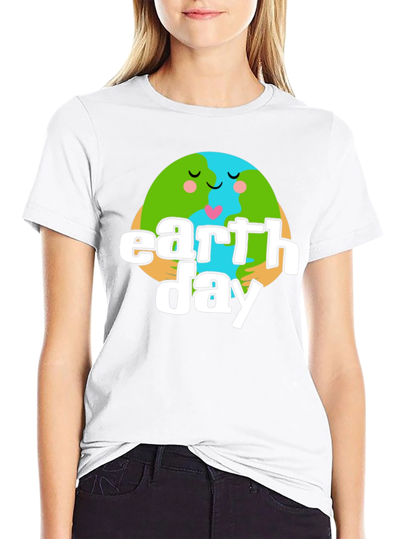 Earth Day Graphic T-Shirt - Black Cotton Tee
