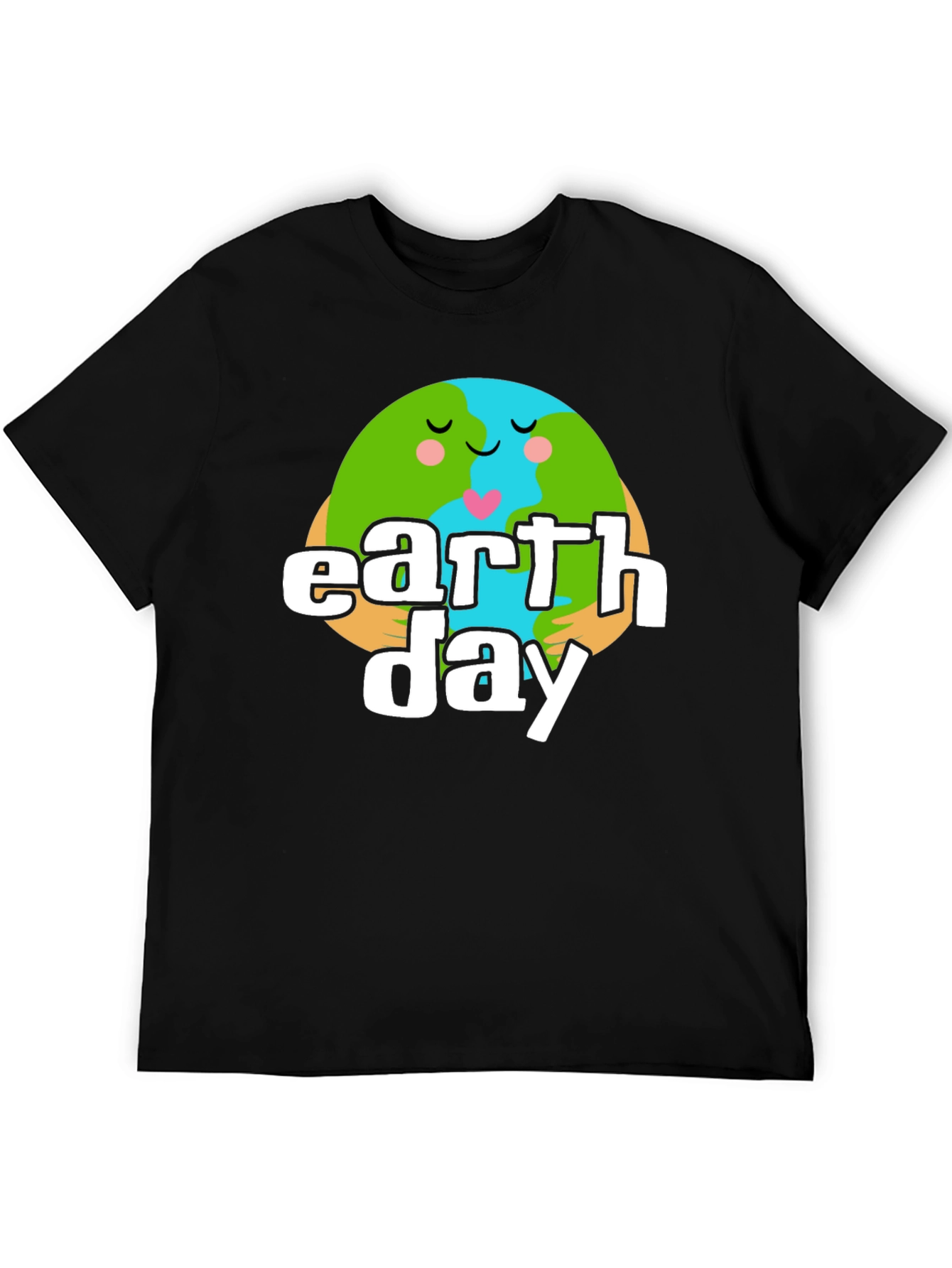 Earth Day Graphic T-Shirt - Black Cotton Tee