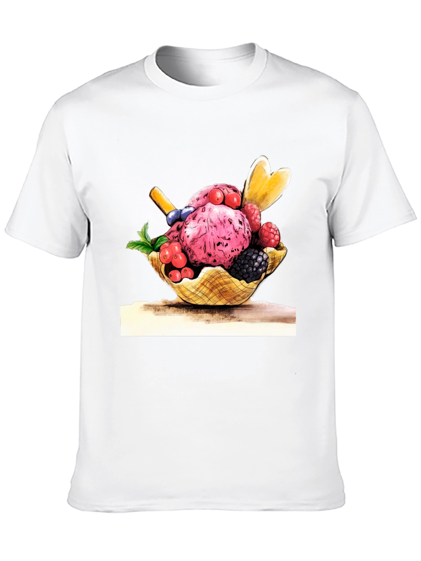 Ice Cream Graphic Black T-Shirt